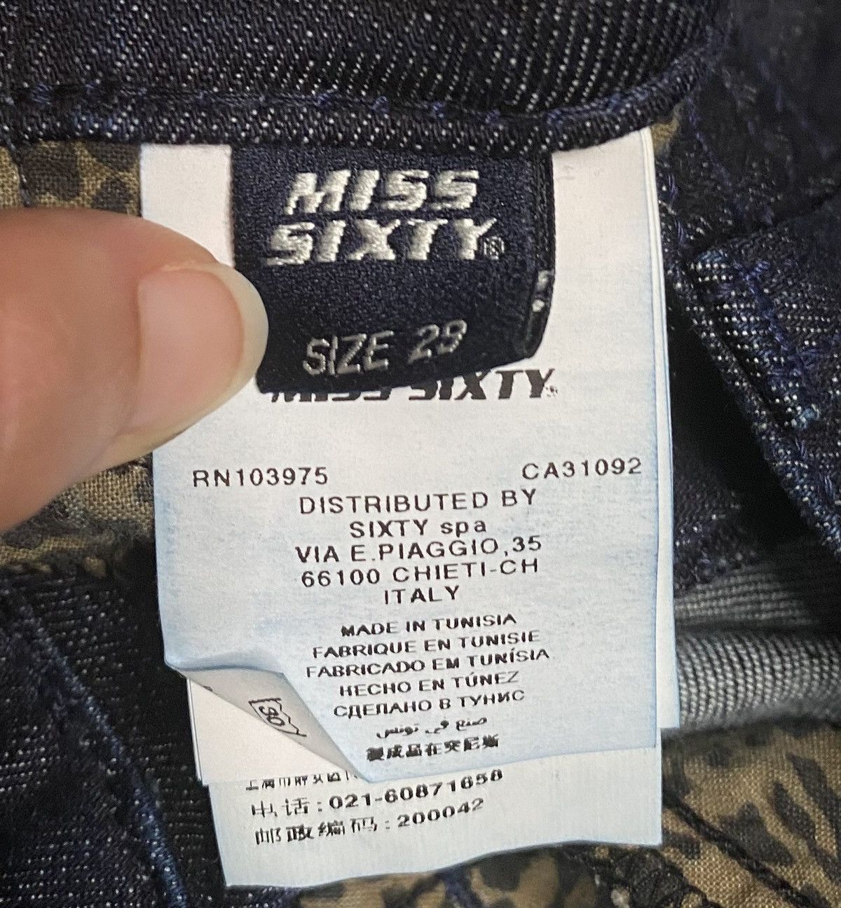 Miss Sixty Vintage New Dark Navy Low Rise Denim Jeans Miss Sixty Y2K Size 29" - 6 Thumbnail