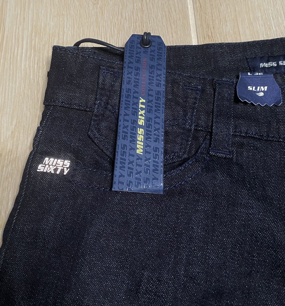 Miss Sixty Vintage New Dark Navy Low Rise Denim Jeans Miss Sixty Y2K Size 29" - 4 Thumbnail