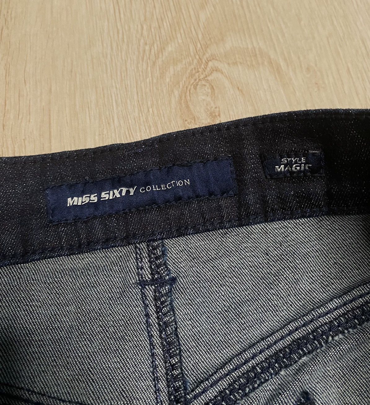 Miss Sixty Vintage New Dark Navy Low Rise Denim Jeans Miss Sixty Y2K Size 29" - 5 Thumbnail