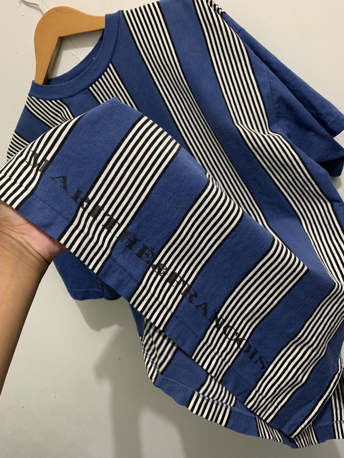 Marithe + Francois Girbaud 90s MFG Stripes Tshirt Size US XL / EU 56 / 4 - 3 Thumbnail