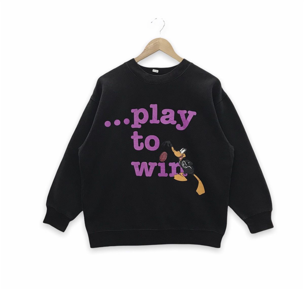 Cartoon Network × Vintage × Warner Bros Rare!! Vintage Looney Tunes Daffy Duck Graphic Sweatshirt Size US S / EU 44-46 / 1 - 1 Thumbnail