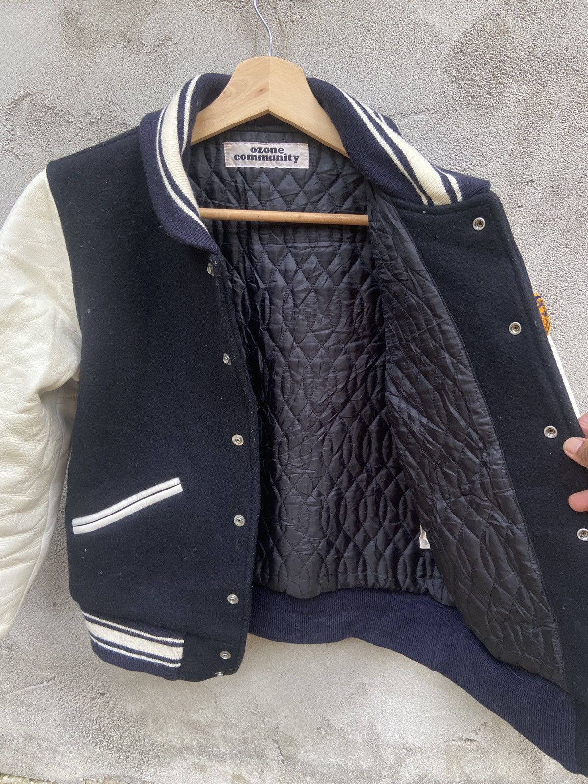 Japanese Brand × Vintage Vintage Ozone Community Letterman Varsity Jacket Size US S / EU 44-46 / 1 - 6 Thumbnail