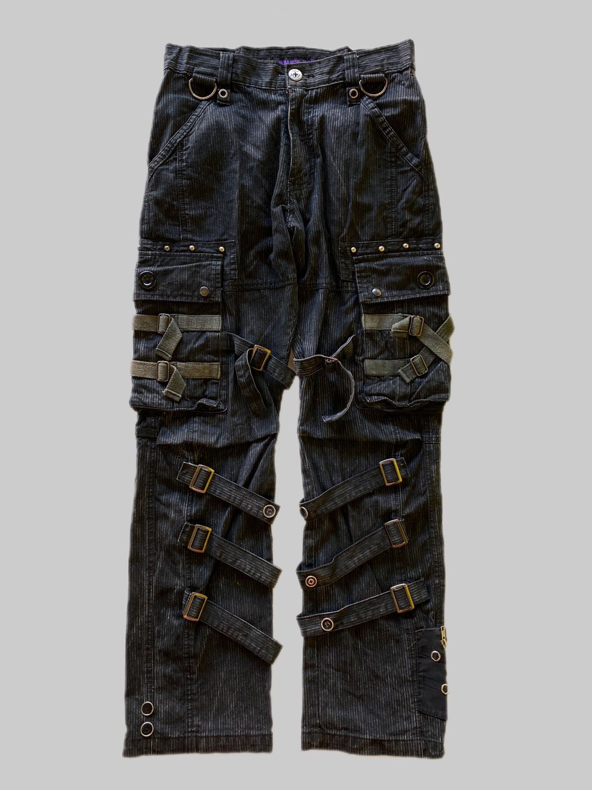 image of must Cop! Dope Design Raver Y2K Bondage Pants in Black, Men's (Size 32)