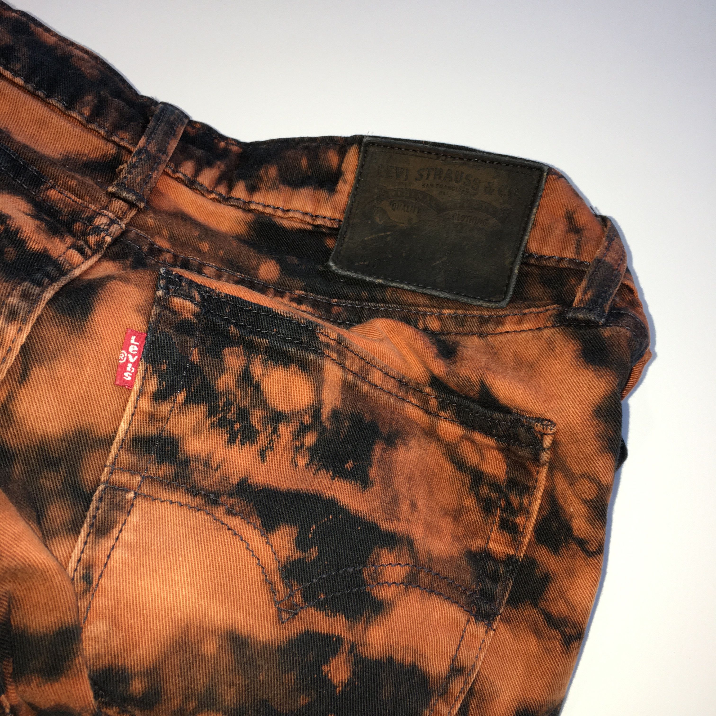 Levi's 510 Custom Bleach Dye Acid Wash Slim Fit Jeans Size 32x34 Size US 32 / EU 48 - 7 Thumbnail