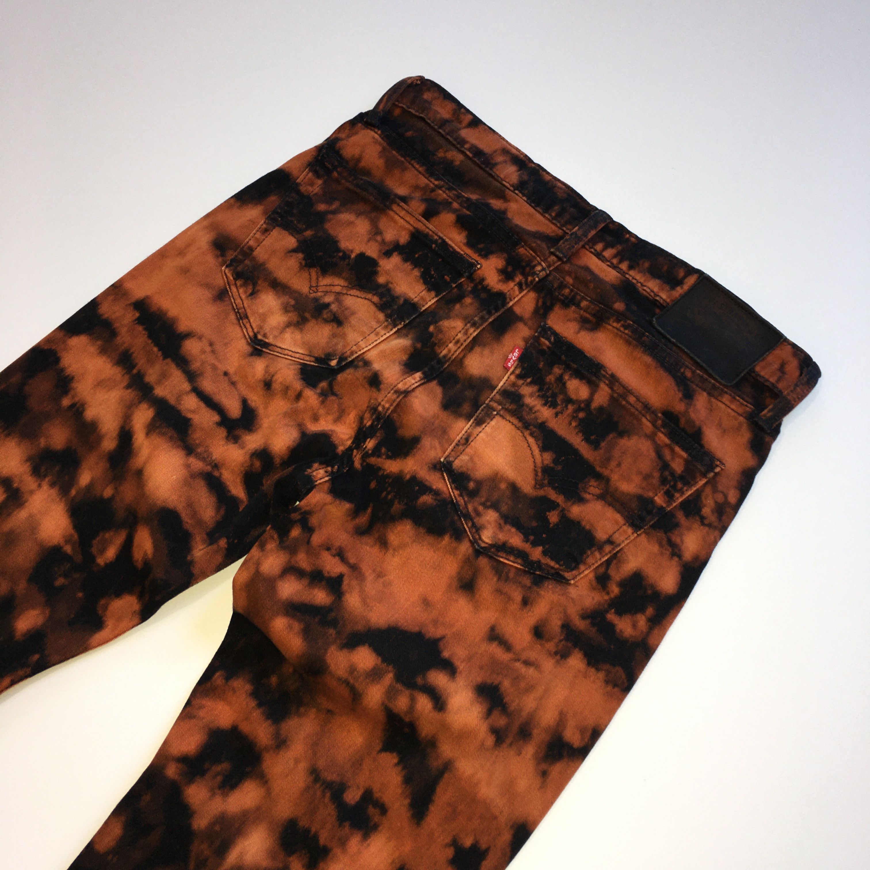 Levi's 510 Custom Bleach Dye Acid Wash Slim Fit Jeans Size 32x34 Size US 32 / EU 48 - 4 Thumbnail