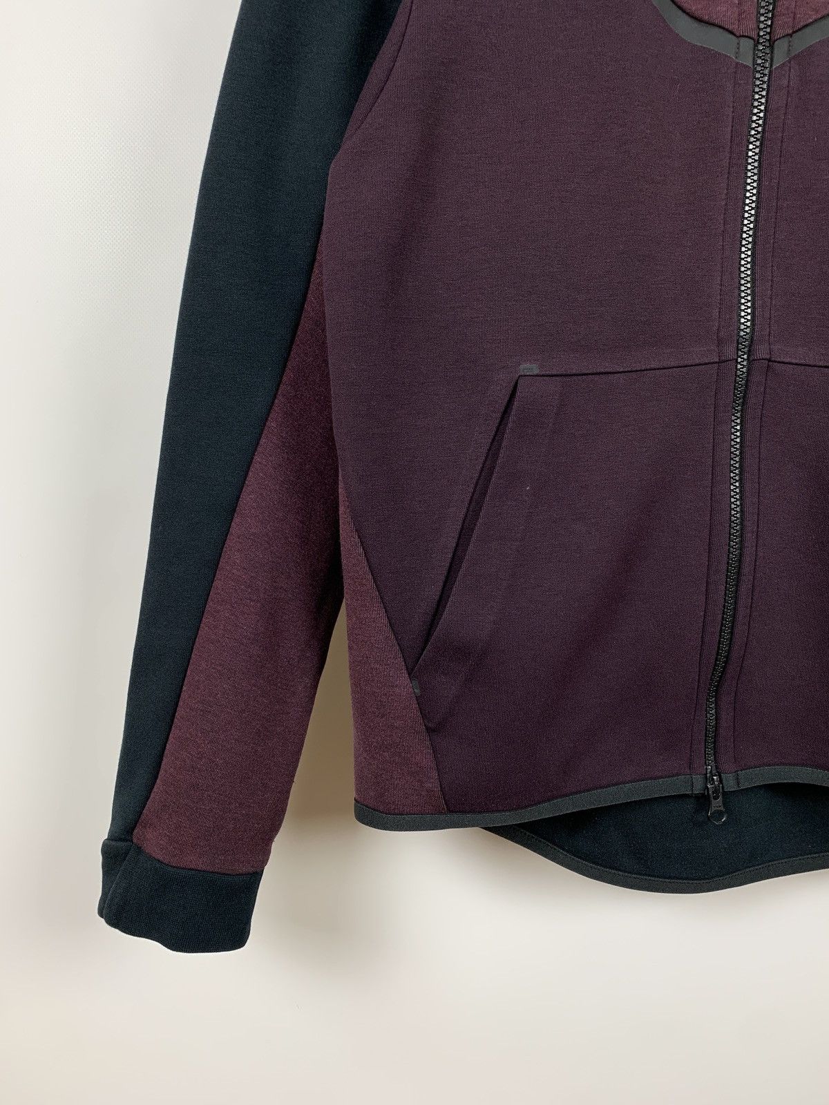 Nike Nike Tech Fleece Black/Burgundy Zip Up Hoodie Size US S / EU 44-46 / 1 - 7 Thumbnail