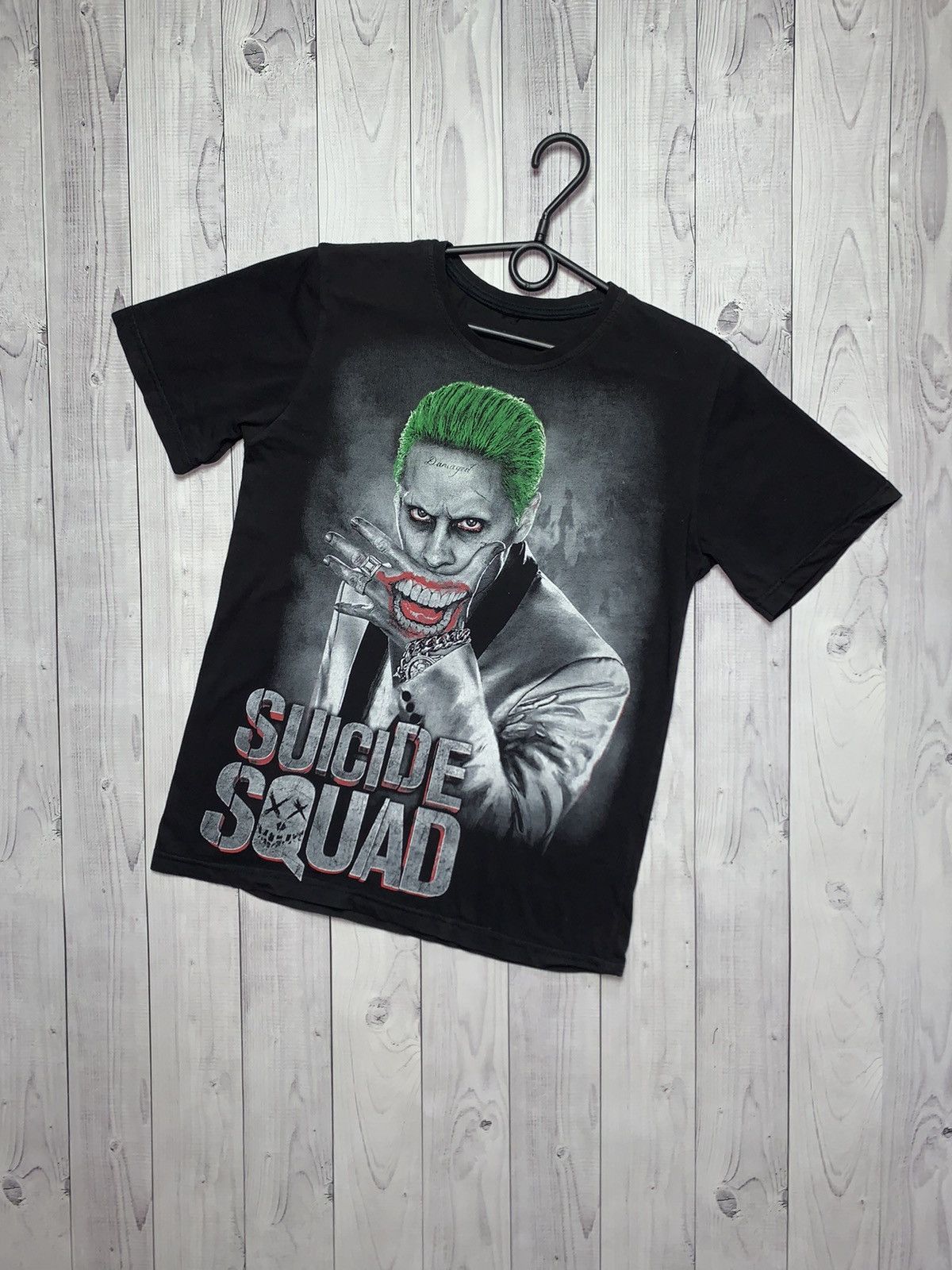 Vintage Tee joker big logo suicide squad rare size S
