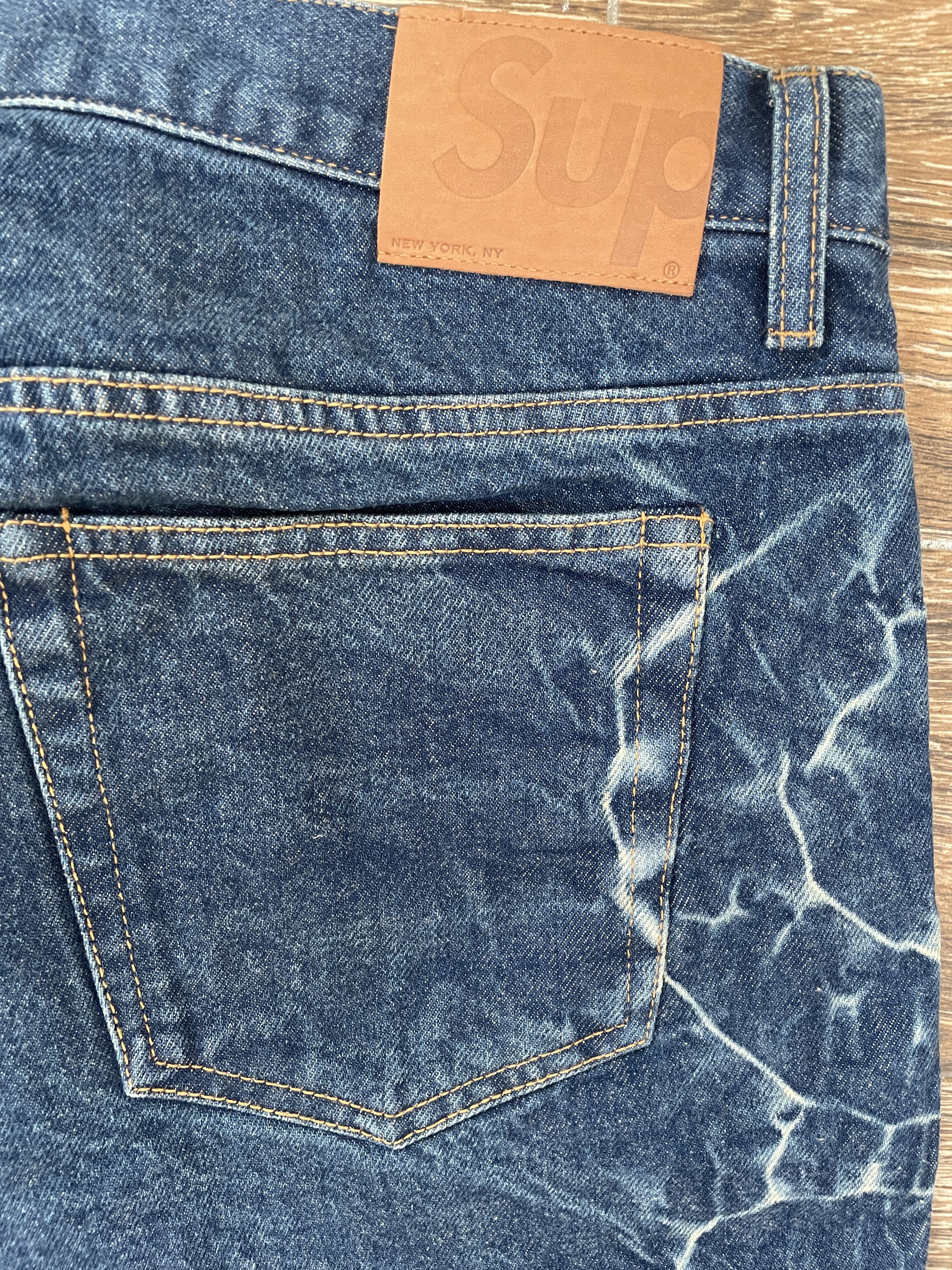 Supreme Supreme Shibori Jean Rigid Indigo Size 36 Denim NEW SS23 Size US 36 / EU 52 - 4 Thumbnail