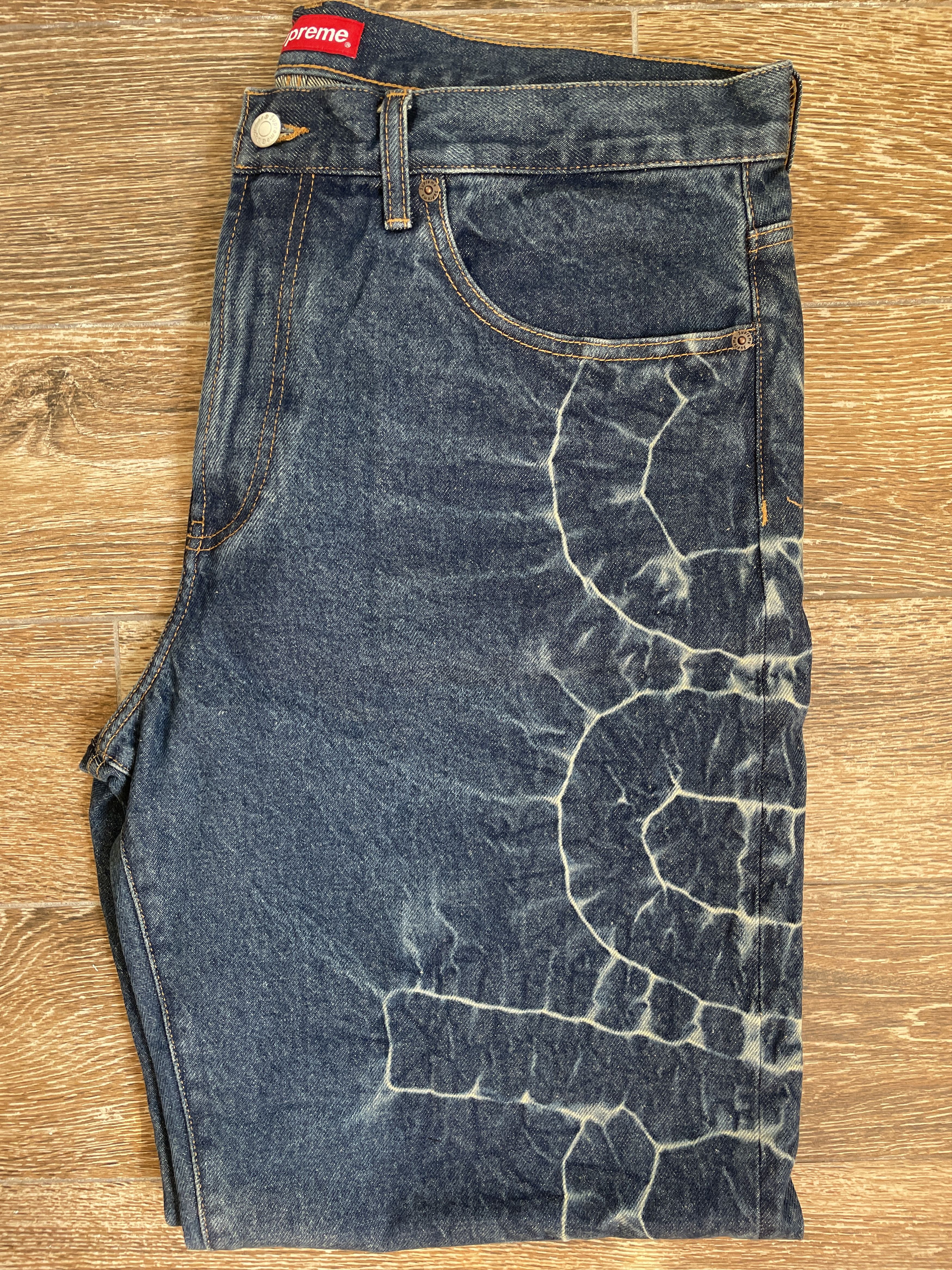 Supreme Supreme Shibori Jean Rigid Indigo Size 36 Denim NEW SS23 Size US 36 / EU 52 - 5 Thumbnail