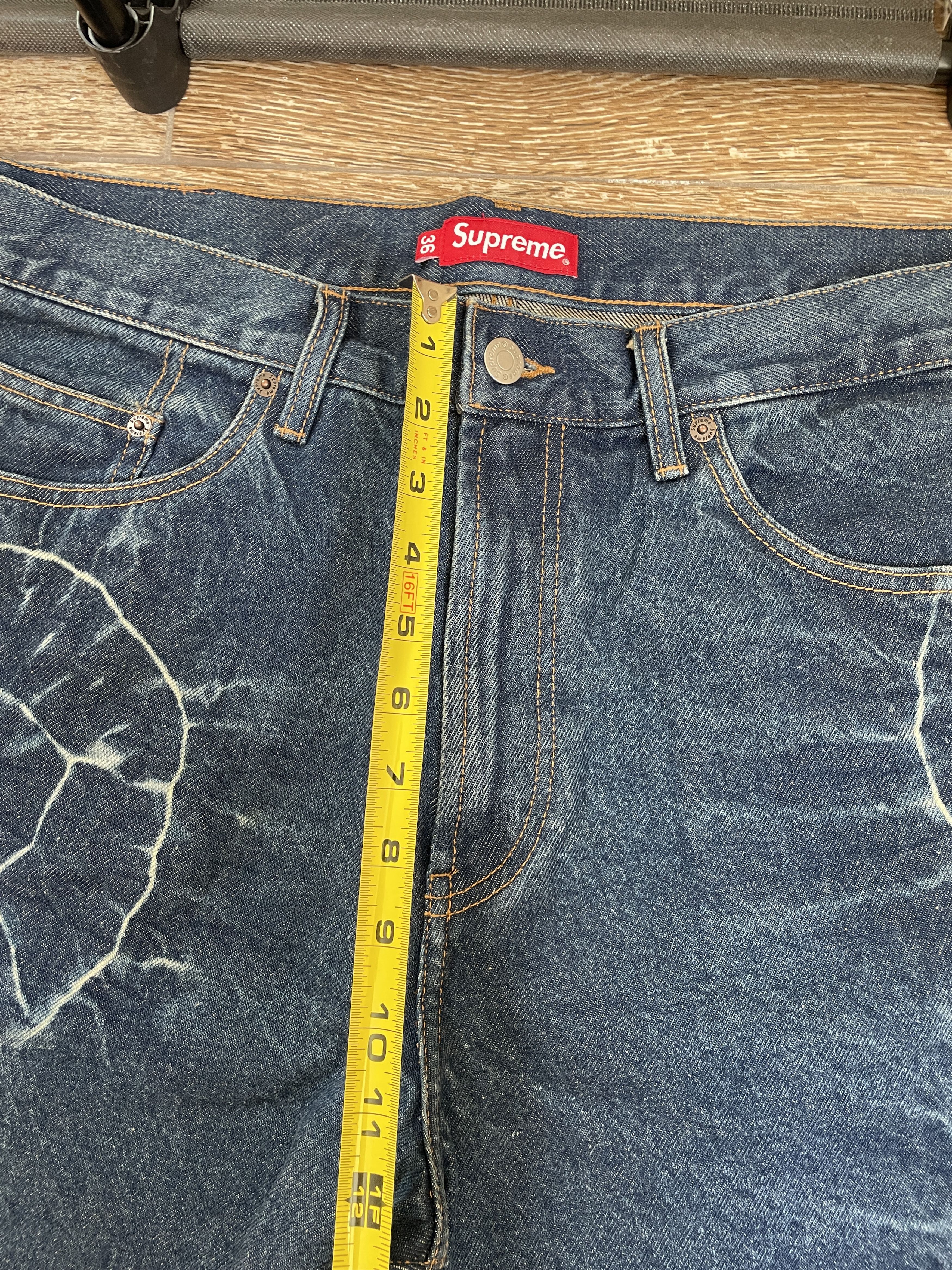 Supreme Supreme Shibori Jean Rigid Indigo Size 36 Denim NEW SS23 Size US 36 / EU 52 - 8 Thumbnail