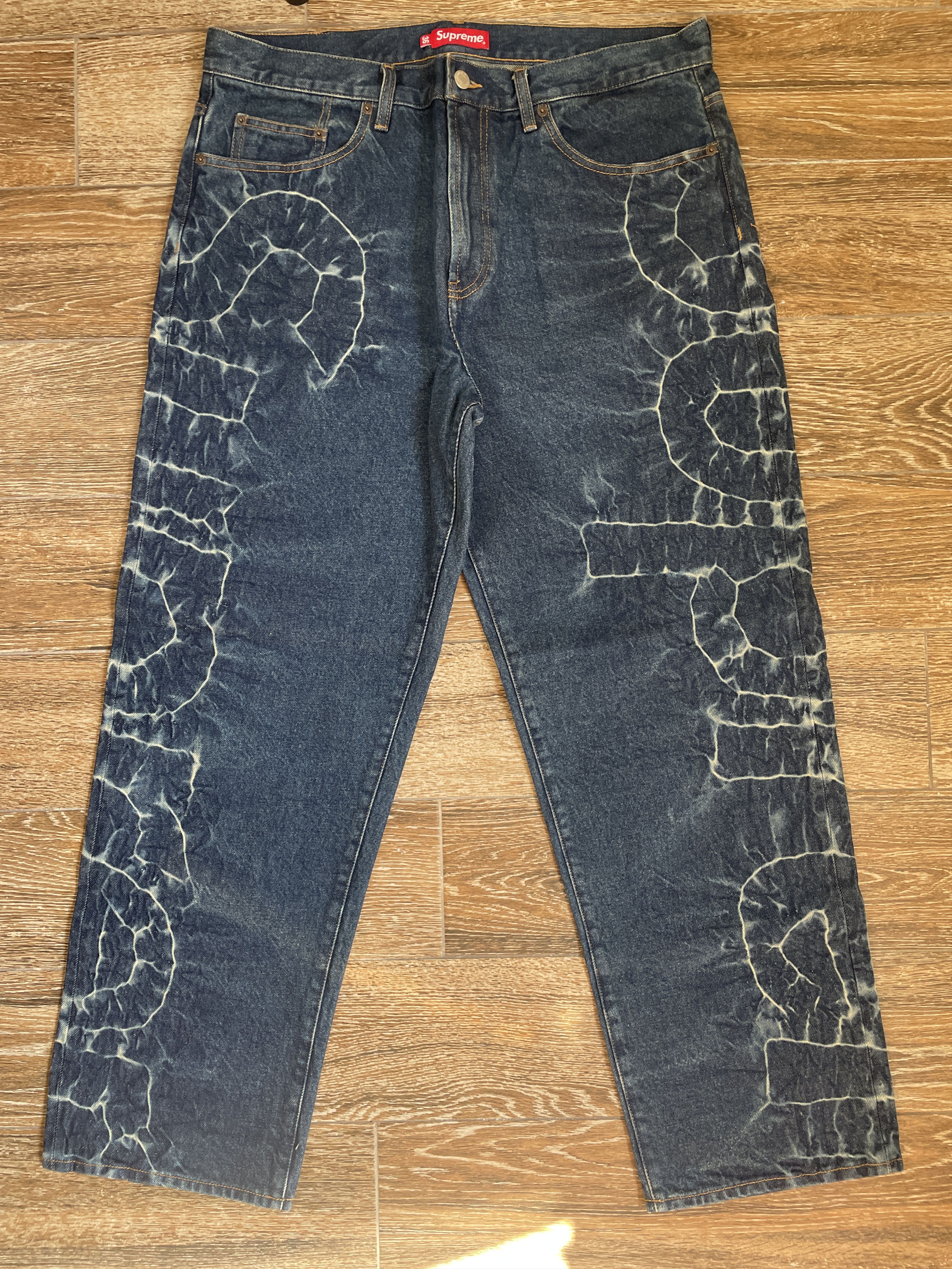 パンツ supreme Stars Topstitch Baggy Jean Dirty Supreme Stars Topstitch Baggy Jean (SS25) - $238