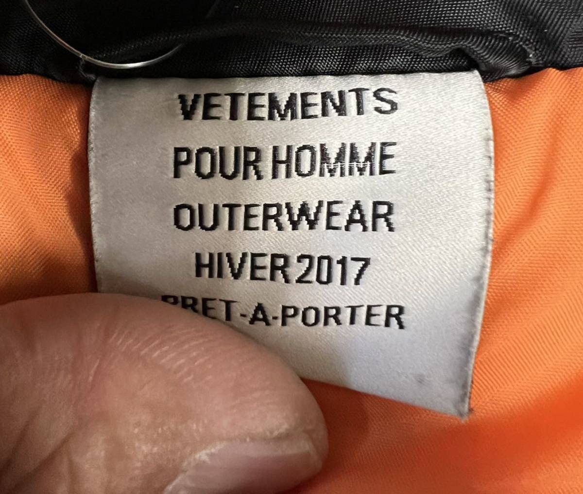 Vetements *HOMME* VETEMENTS AW16 TFD BOMBER Size US S / EU 44-46 / 1 - 5 Thumbnail