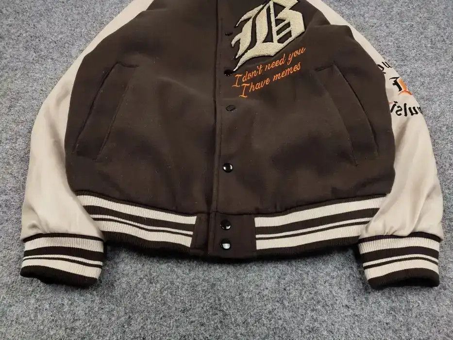 Other Vintage 90's Japan Varsity Bomber Jacket Brown Letterman Size US L / EU 52-54 / 3 - 4 Thumbnail