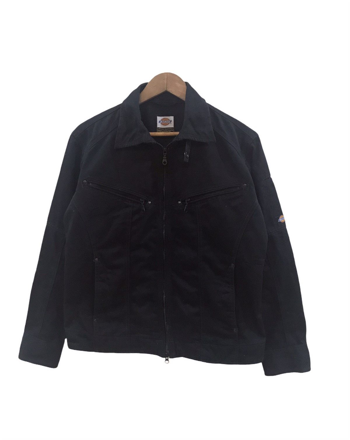 image of Dickies Zipper Bikers Style Jacket Nice Design in Black, Men's (Size Medium)