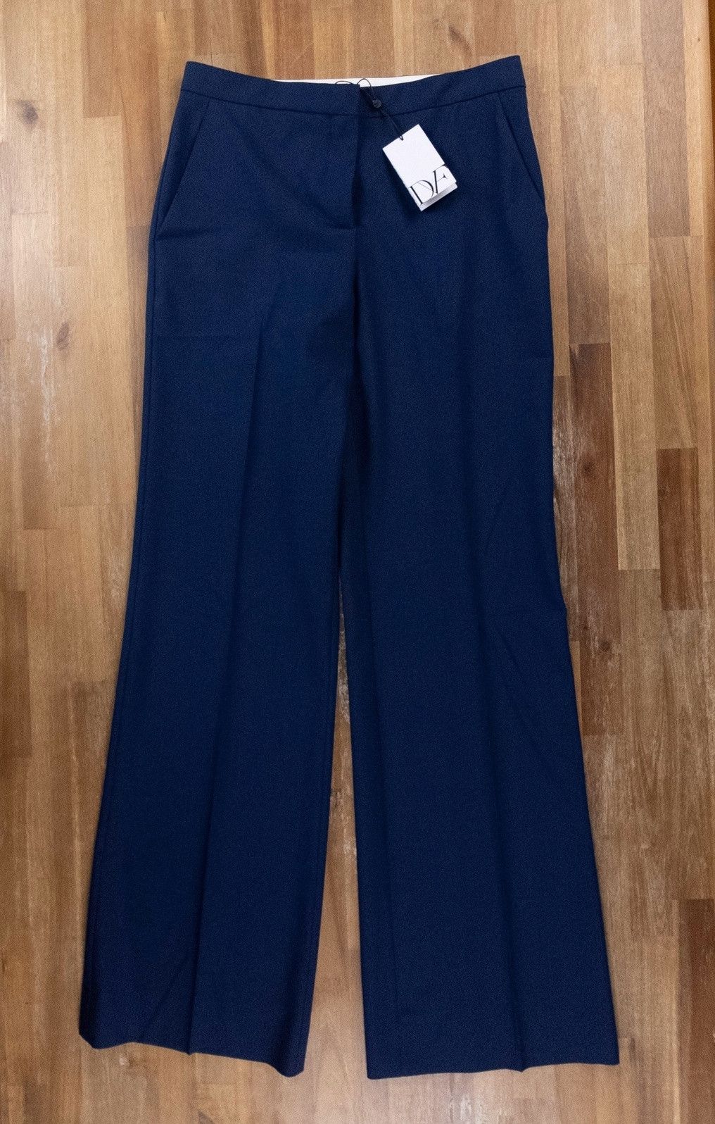 Diane von Furstenberg DIANE VON FURSTENBERG Katara blue wool flare pants trousers Size 27" / US 4 / IT 40 - 3 Thumbnail