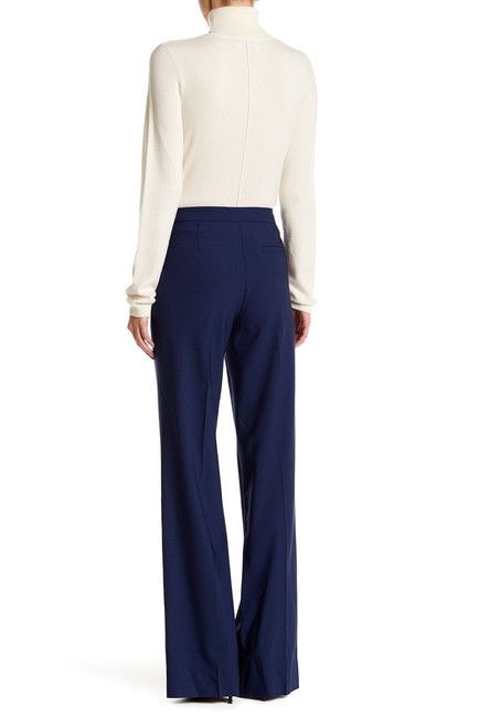 Diane von Furstenberg DIANE VON FURSTENBERG Katara blue wool flare pants trousers Size 27" / US 4 / IT 40 - 2 Thumbnail