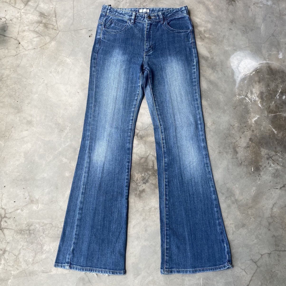 Japanese Brand × Vintage Vintage Japanese denim patchwork flare jeans Size 26" / US 2 / IT 38 - 4 Thumbnail
