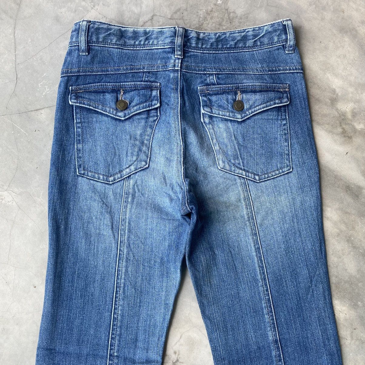 Japanese Brand × Vintage Vintage Japanese denim patchwork flare jeans Size 26" / US 2 / IT 38 - 3 Thumbnail