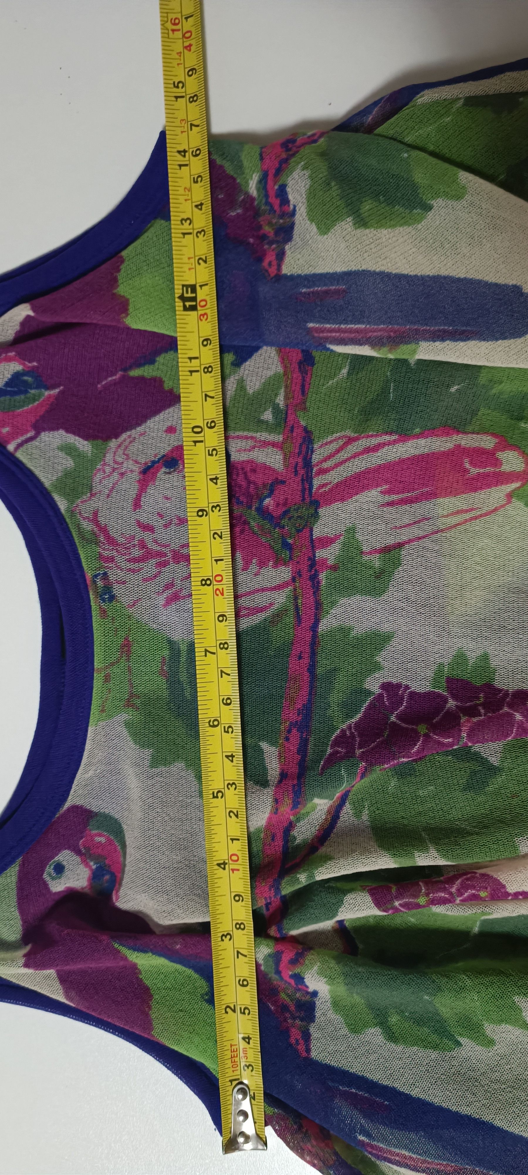 Jean Paul Gaultier Parrots / tie-dye nylon mesh midi dress Size M / US 6-8 / IT 42-44 - 11 Thumbnail