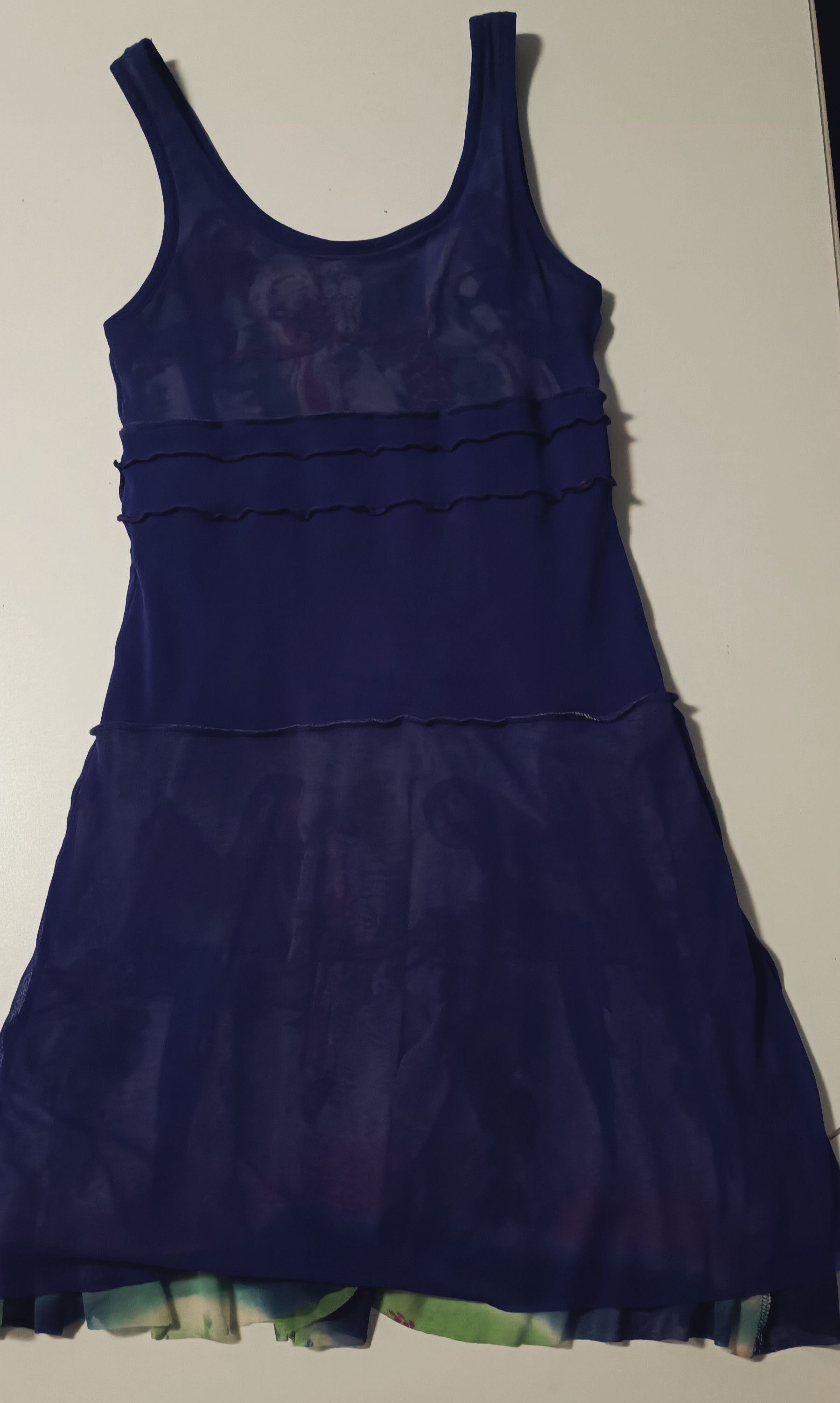 Jean Paul Gaultier Parrots / tie-dye nylon mesh midi dress Size M / US 6-8 / IT 42-44 - 14 Thumbnail