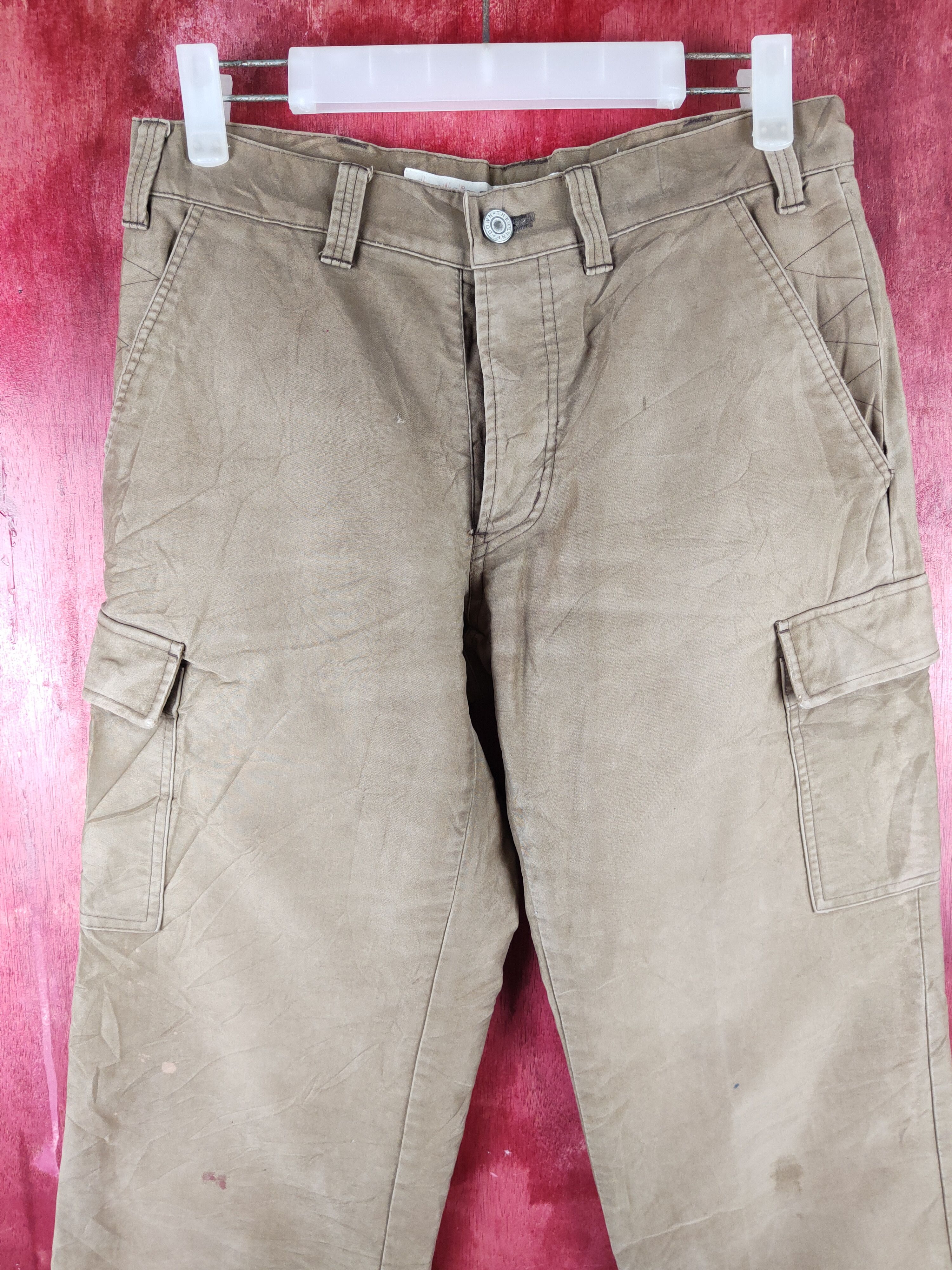 Faded Glory × Japanese Brand Down The Line Brown Multi Pocket Tactical Cargo Pants #S718 Size US 31 - 2 Thumbnail