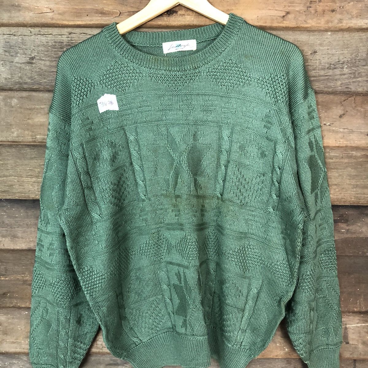 Lindbergh Lindbergh vintage art sweatshirt Green Knitwear #387B Size US L / EU 52-54 / 3 - 6 Thumbnail