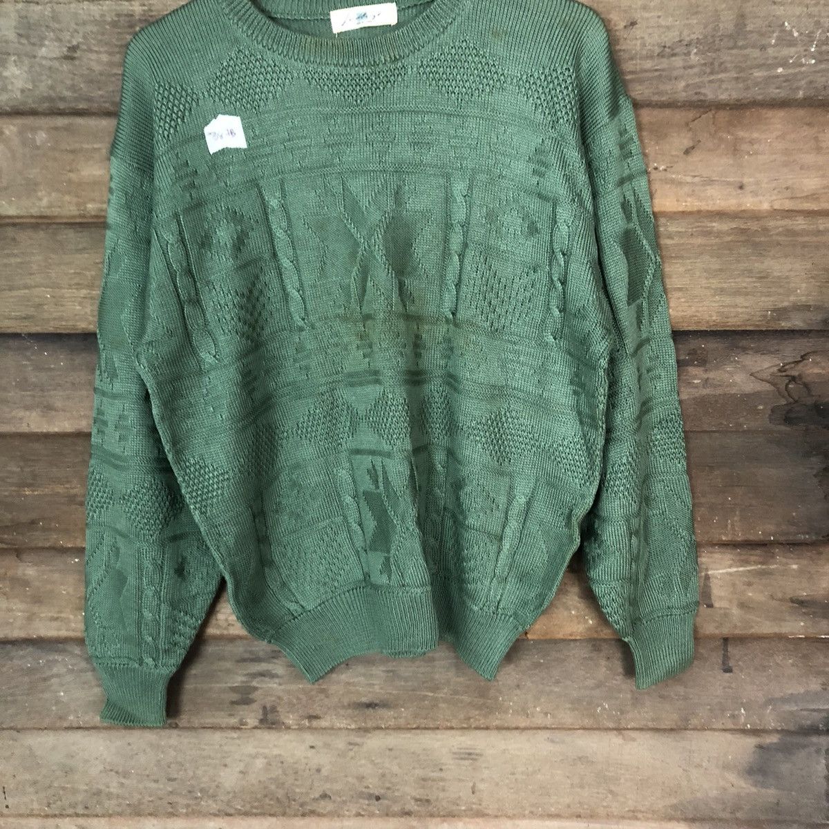 Lindbergh Lindbergh vintage art sweatshirt Green Knitwear #387B Size US L / EU 52-54 / 3 - 3 Thumbnail