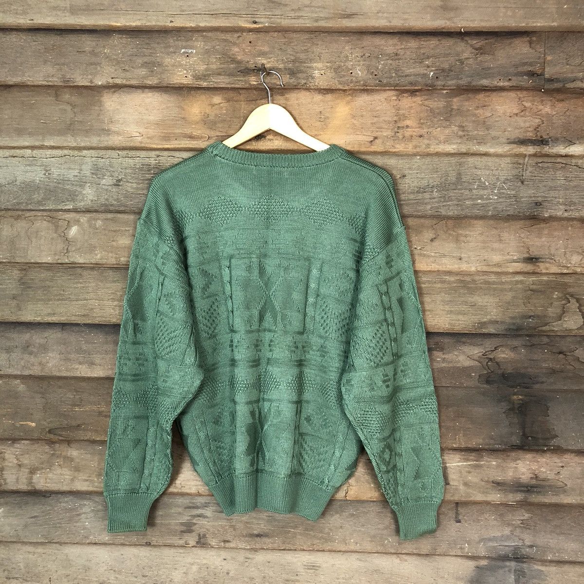 Lindbergh Lindbergh vintage art sweatshirt Green Knitwear #387B Size US L / EU 52-54 / 3 - 10 Thumbnail