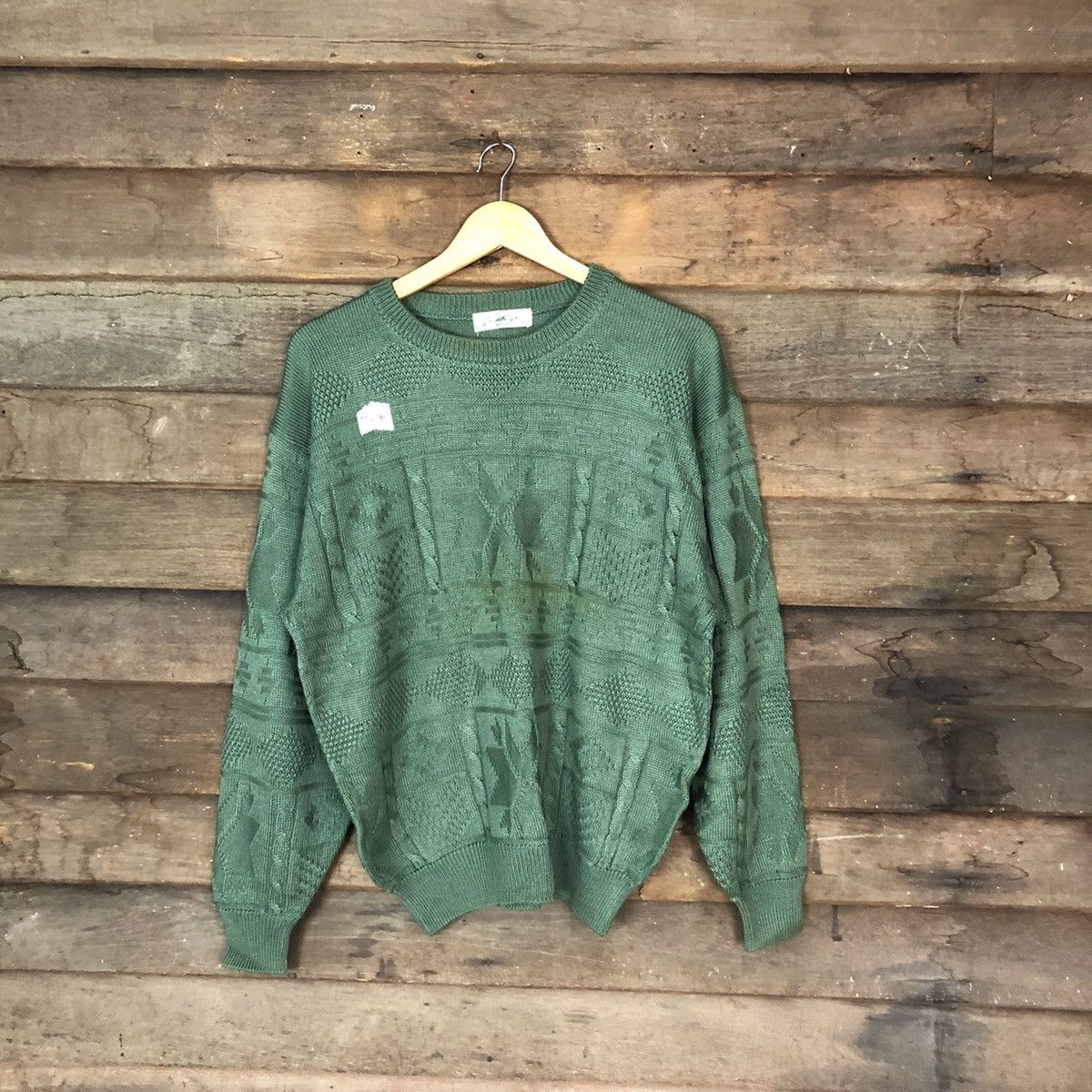 Lindbergh Lindbergh vintage art sweatshirt Green Knitwear #387B Size US L / EU 52-54 / 3 - 1 Thumbnail
