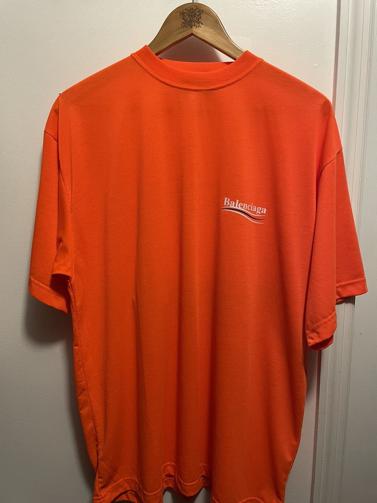Balenciaga Orange 'Political Campaign' T-Shirt Size US S / EU 44-46 / 1 - 3 Thumbnail