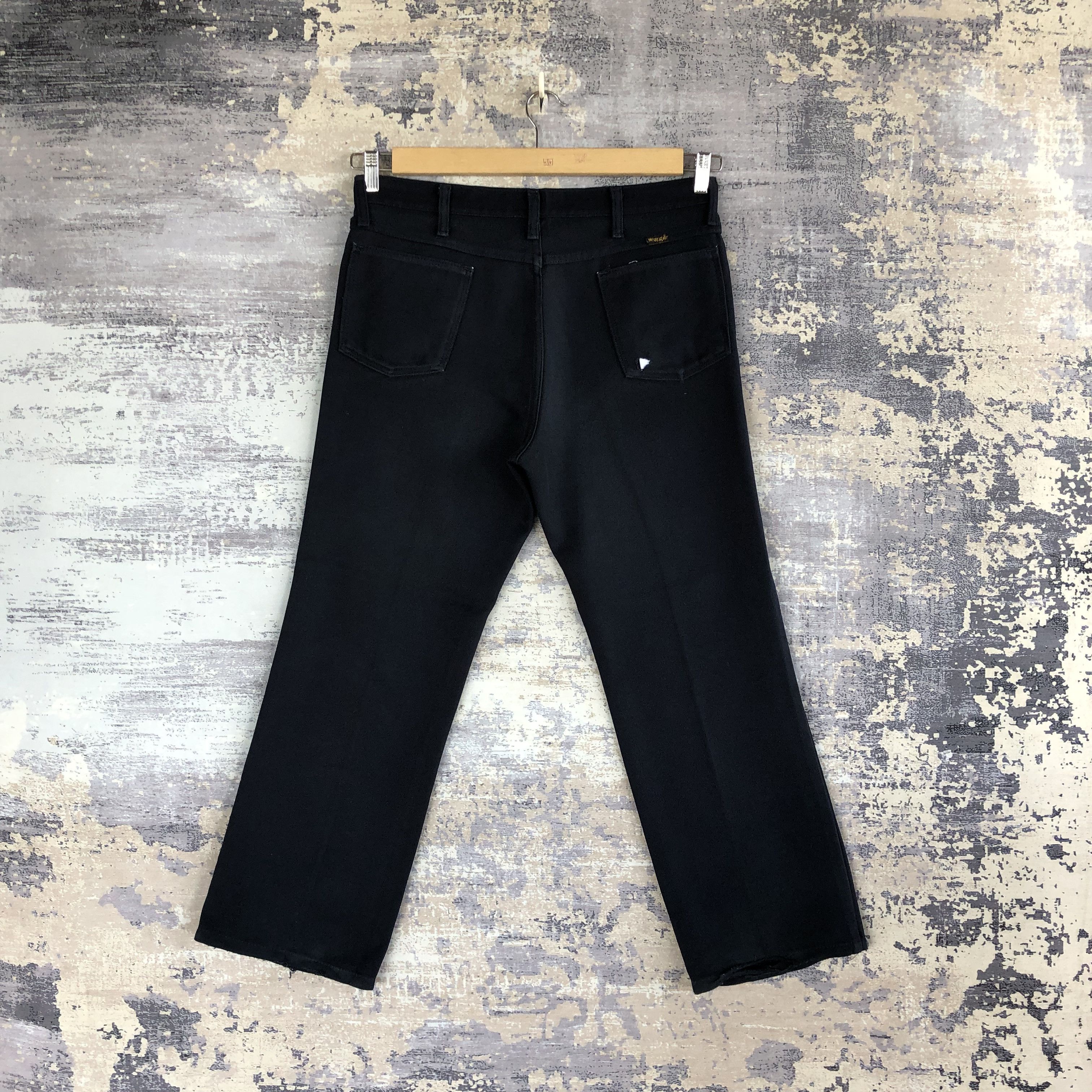 Vintage Vintage Wrangler Sta Prest Black Jeans Wrangler Denim Pants Size US 34 / EU 50 - 2 Thumbnail
