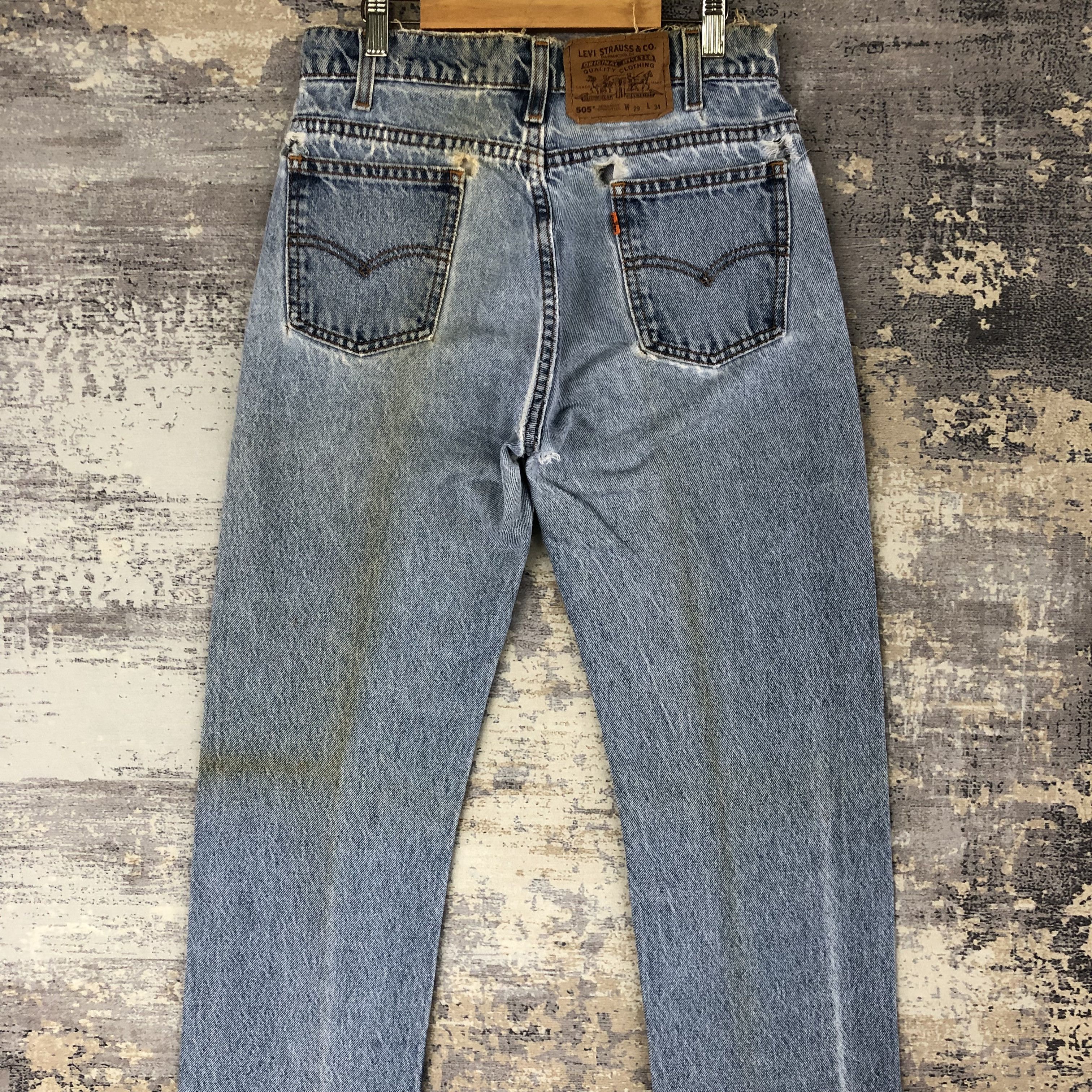 Levi's Vintage Levis Orange Tab Distressed Jeans Levi's 505 Denim Size 26" / US 2 / IT 38 - 6 Thumbnail
