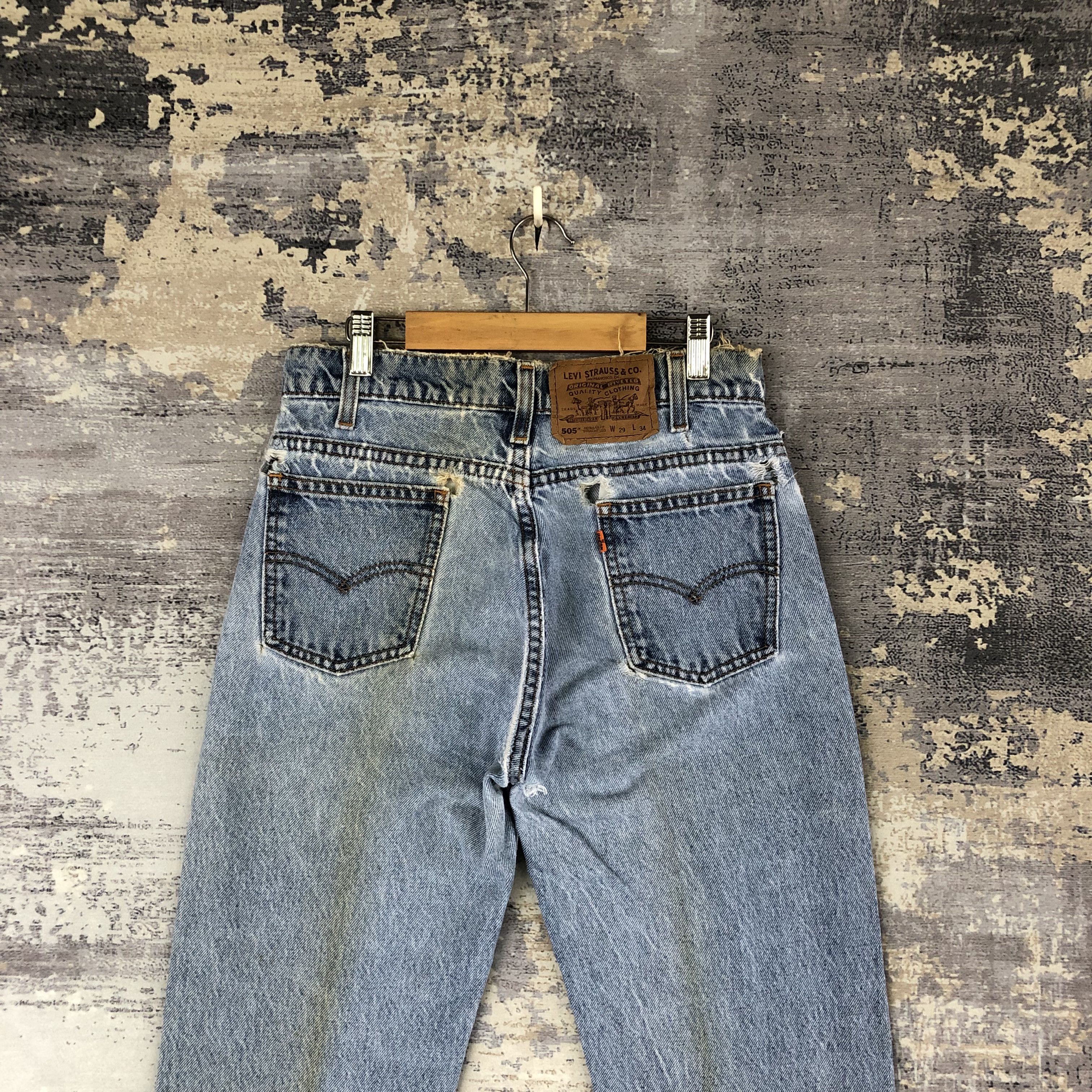 Levi's Vintage Levis Orange Tab Distressed Jeans Levi's 505 Denim Size 26" / US 2 / IT 38 - 4 Thumbnail