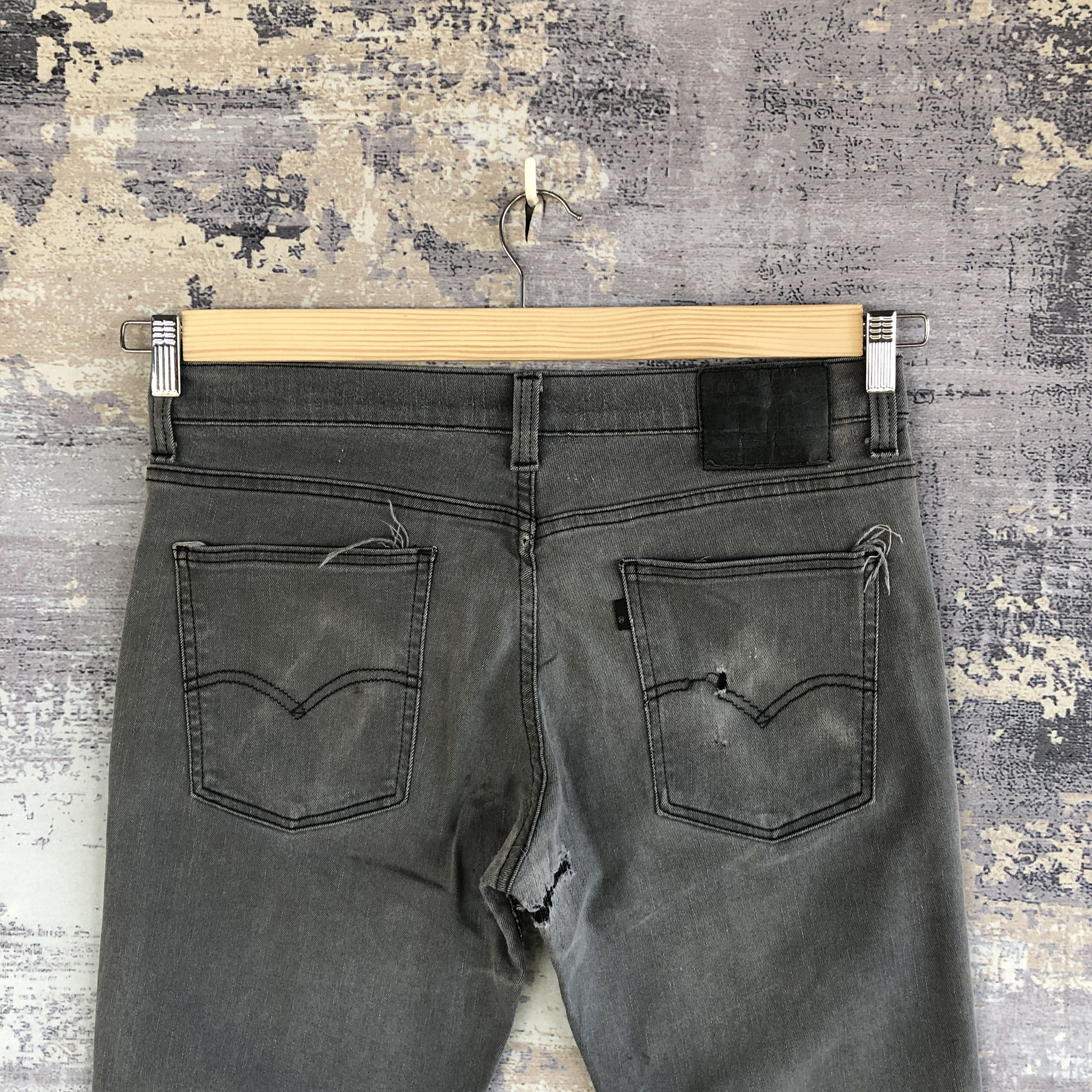 Levi's Vintage Levis 511 Jeans Super Black Levi's Light Wash Denim Size US 34 / EU 50 - 6 Thumbnail