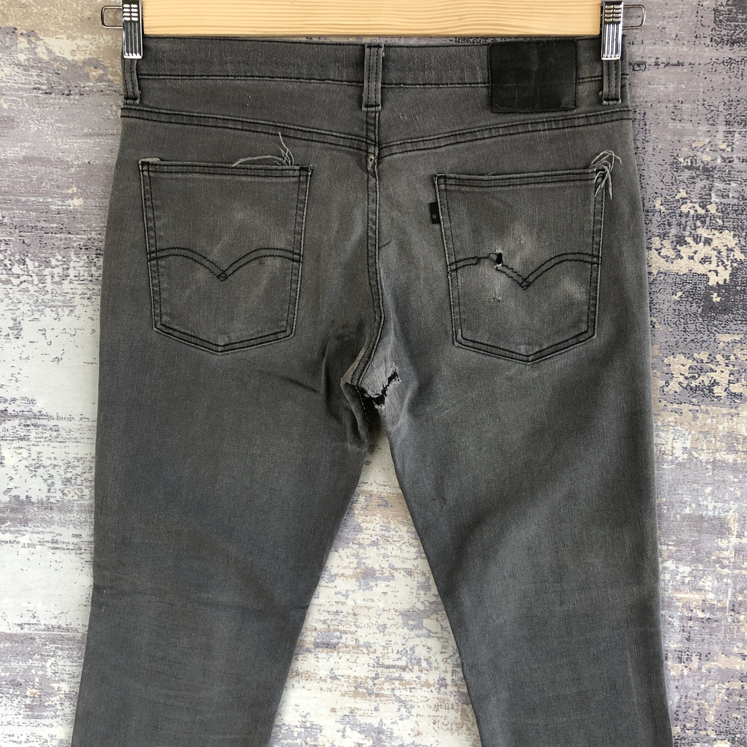 Levi's Vintage Levis 511 Jeans Super Black Levi's Light Wash Denim Size US 34 / EU 50 - 4 Thumbnail