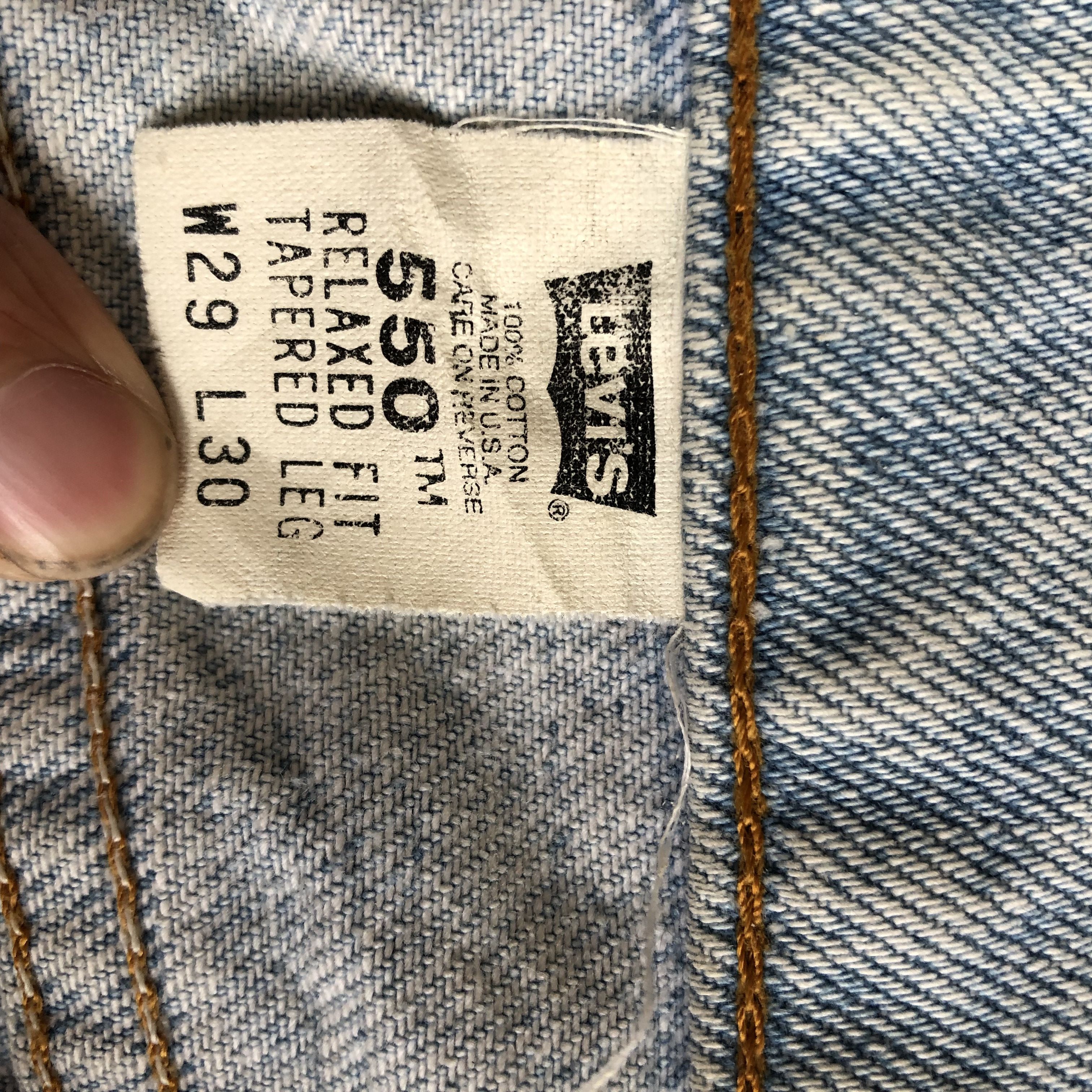 Levi's Vintage Levis 550 Light Wash Jeans Levi's Mud Faded Denim Size 28" / US 6 / IT 42 - 9 Thumbnail