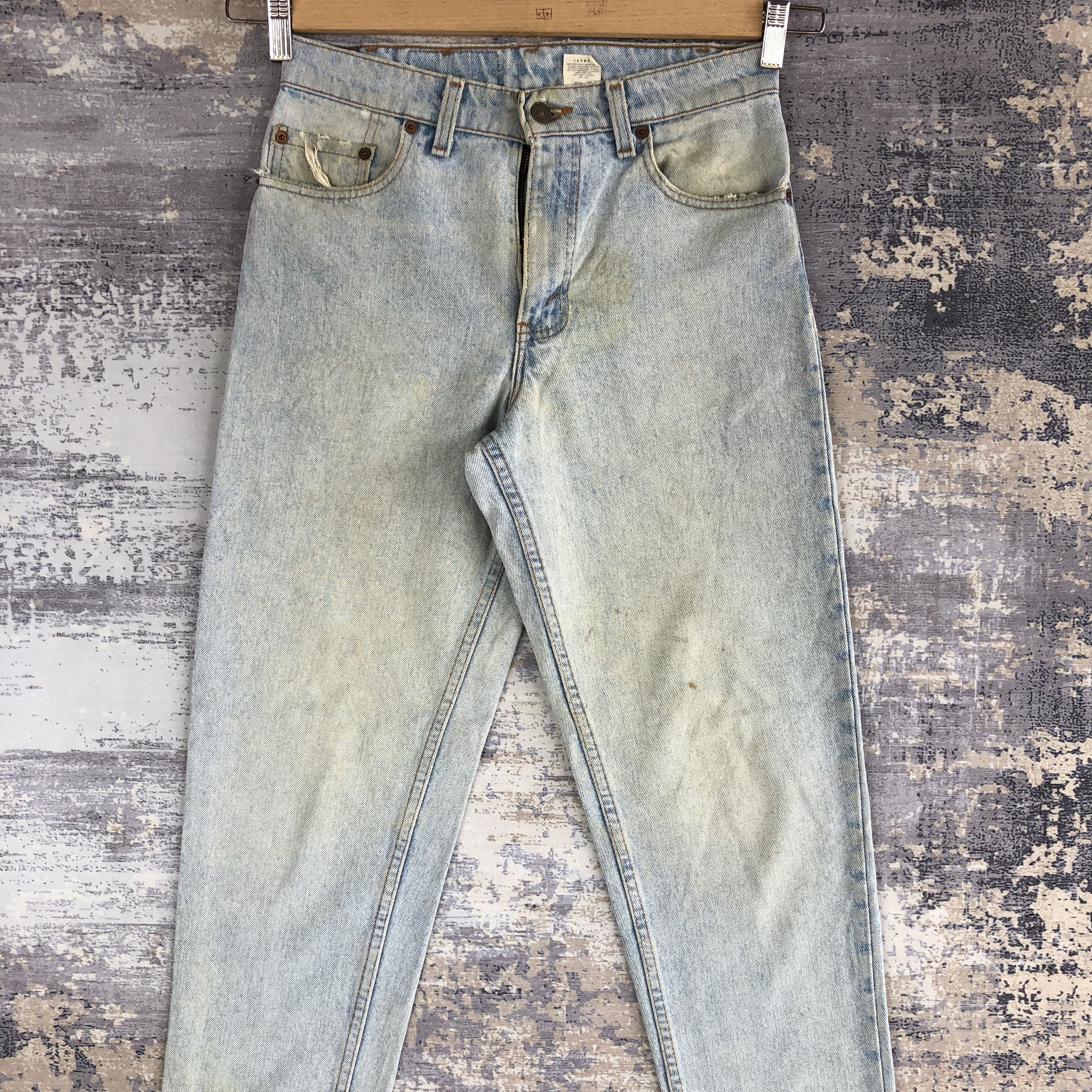 Levi's Vintage Levis 550 Light Wash Jeans Levi's Mud Faded Denim Size 28" / US 6 / IT 42 - 3 Thumbnail