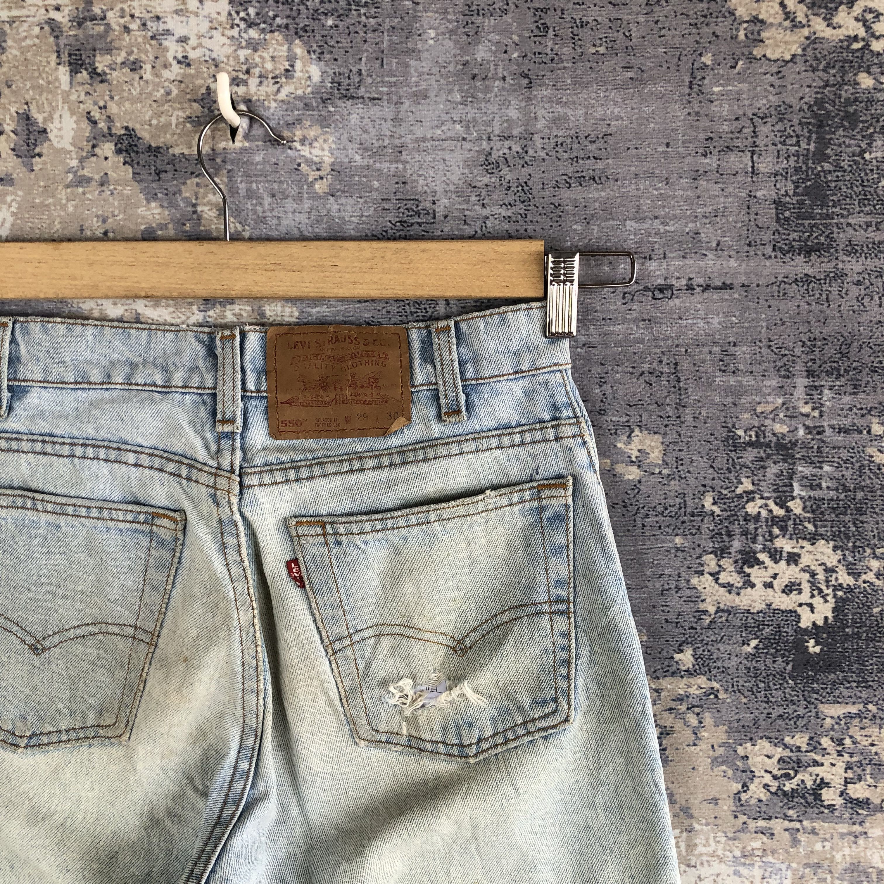 Levi's Vintage Levis 550 Light Wash Jeans Levi's Mud Faded Denim Size 28" / US 6 / IT 42 - 5 Thumbnail