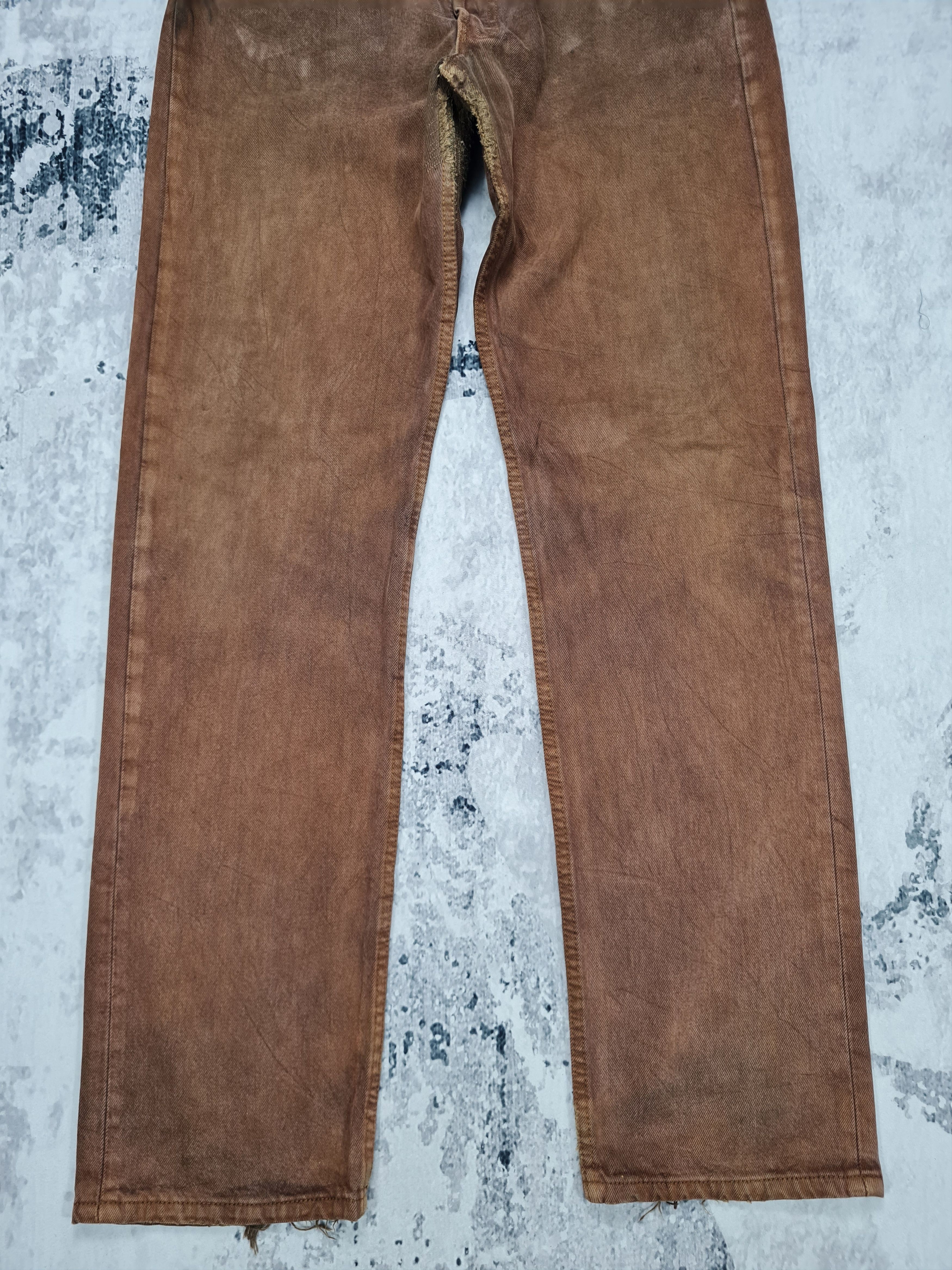 Levi's Vtg LEVIS 501 Light Wash Distressed Brown 34X34 Jeans L0248 Size US 34 / EU 50 - 3 Thumbnail