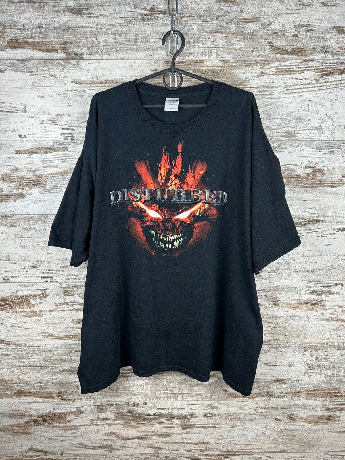 Pre-owned Rock Band X Rock T Shirt Mens Vintage Disturbed T Shirt Rock Band Tee In Black