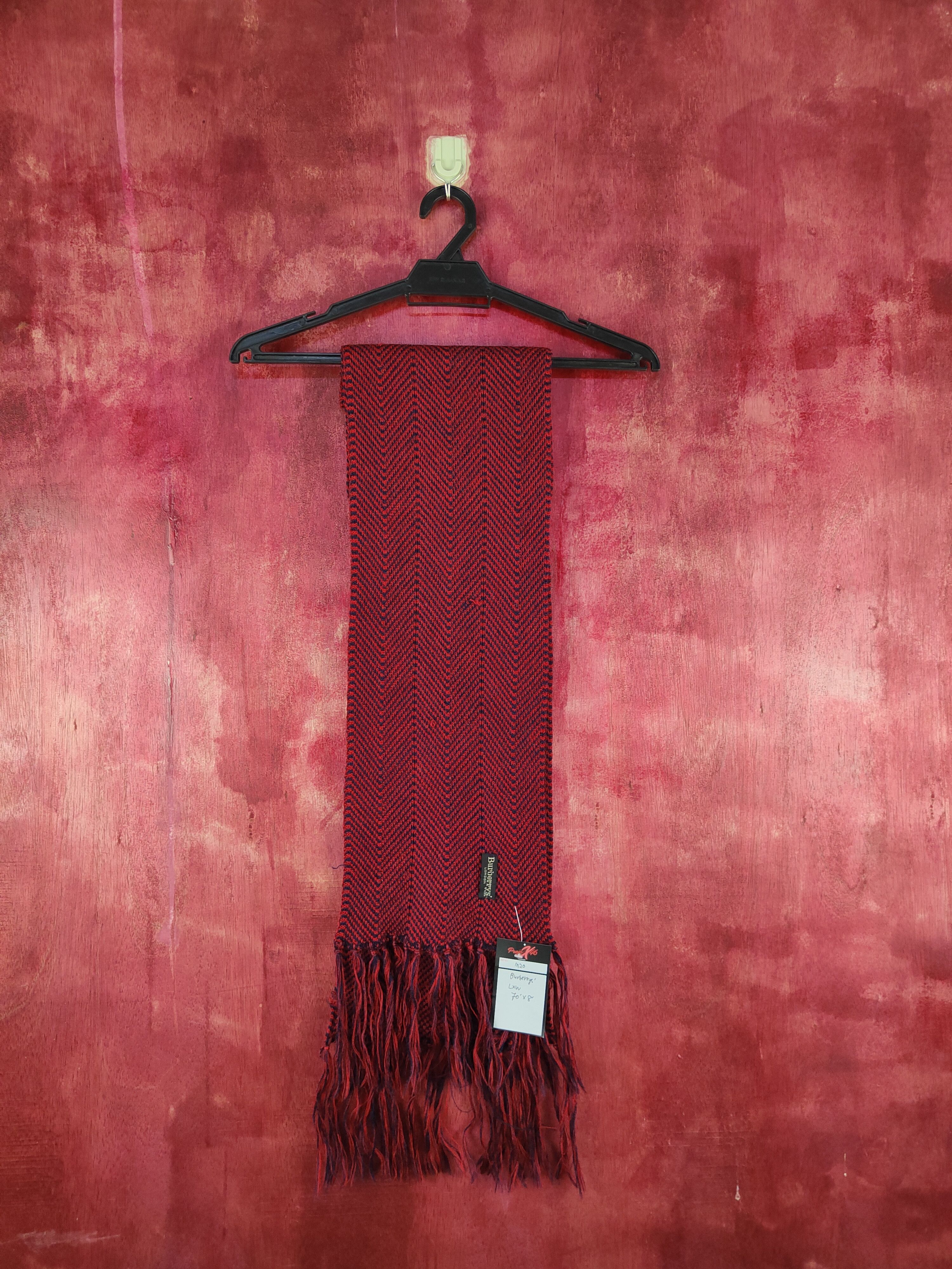image of Burberrys' Muffler Scarves M20 in Red, Women's