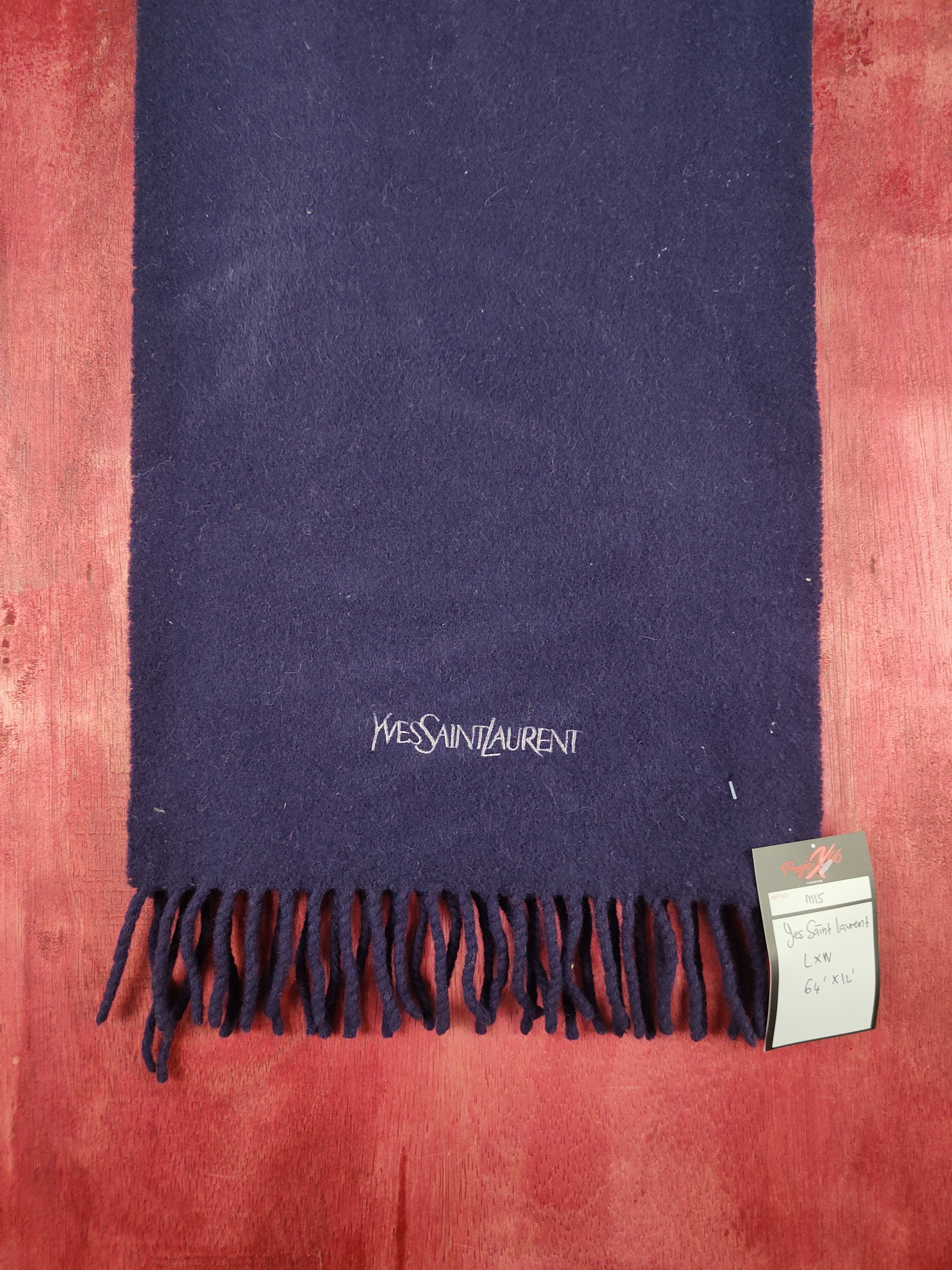 Yves Saint Laurent Yves Saint Laurent Lana Wool Muffler Scarves #m15 Size ONE SIZE - 3 Thumbnail
