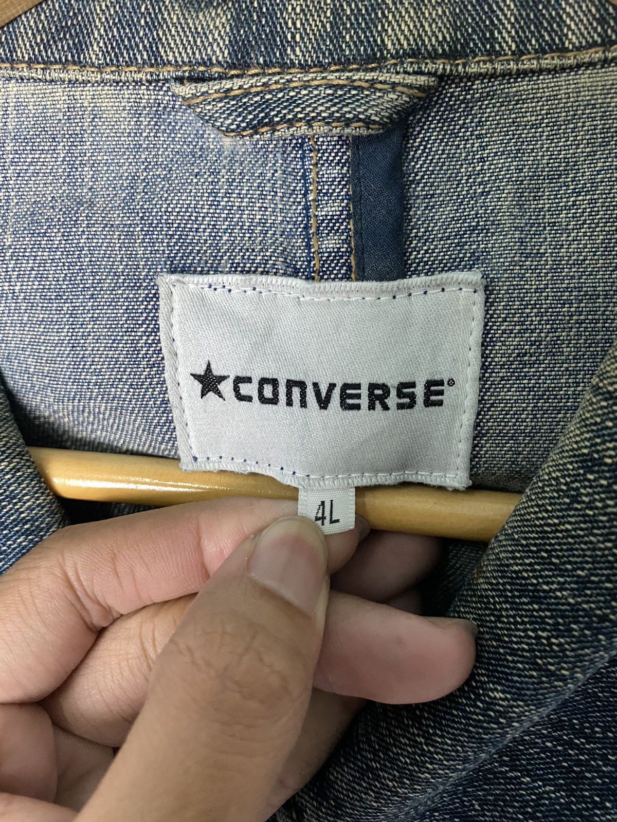 Converse × Vintage Converse Denim Jacket Size US XL / EU 56 / 4 - 8 Thumbnail