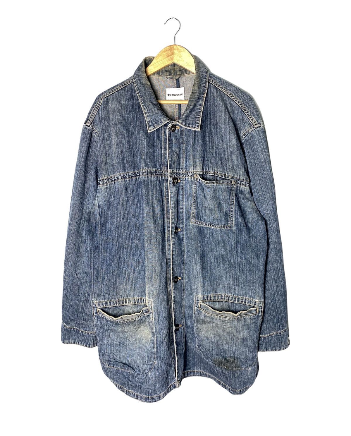 Converse × Vintage Converse Denim Jacket Size US XL / EU 56 / 4 - 1 Thumbnail