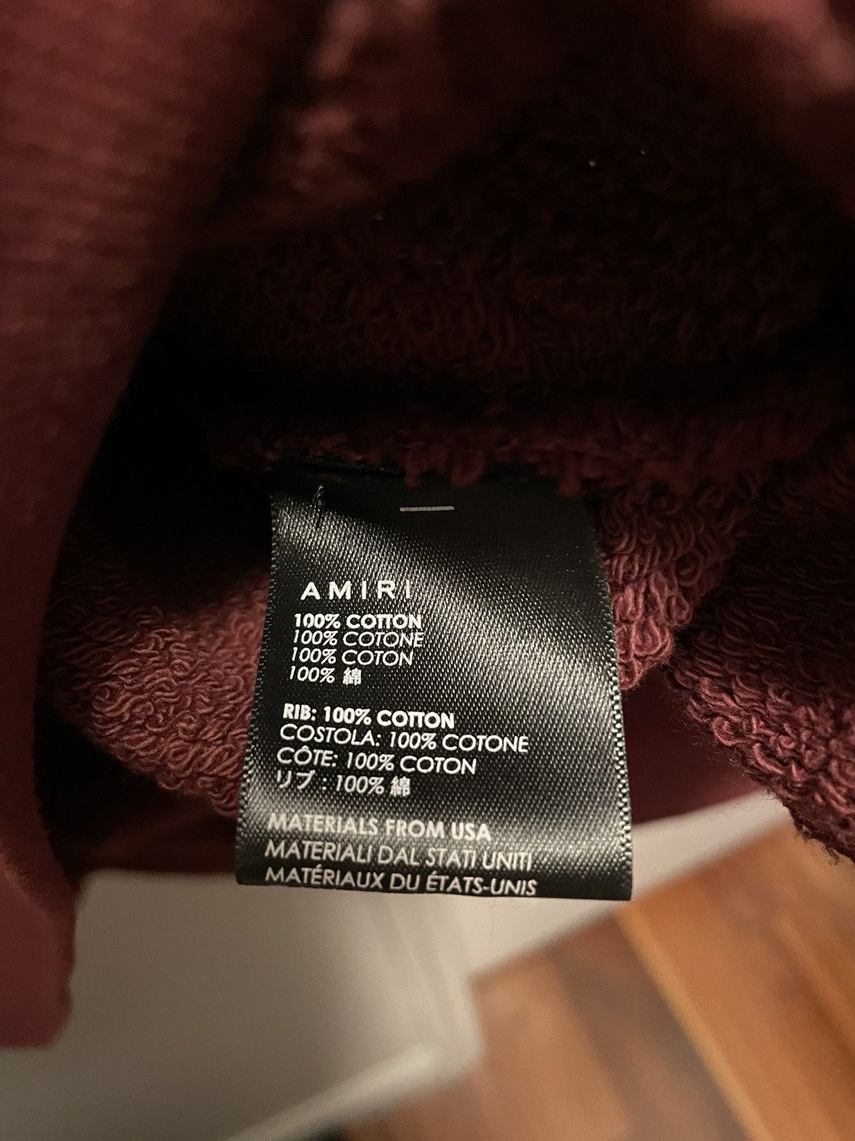 Amiri Amiri Burgundy 'Beverly Hills' Sweatshirt Size US XS / EU 42 / 0 - 5 Thumbnail