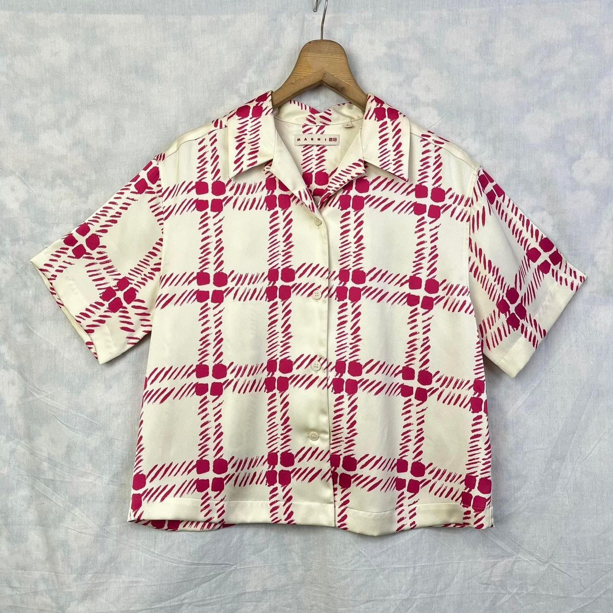 Uniqlo (W) Marni Uniqlo Silky Satin Open Collar Shirt | Grailed