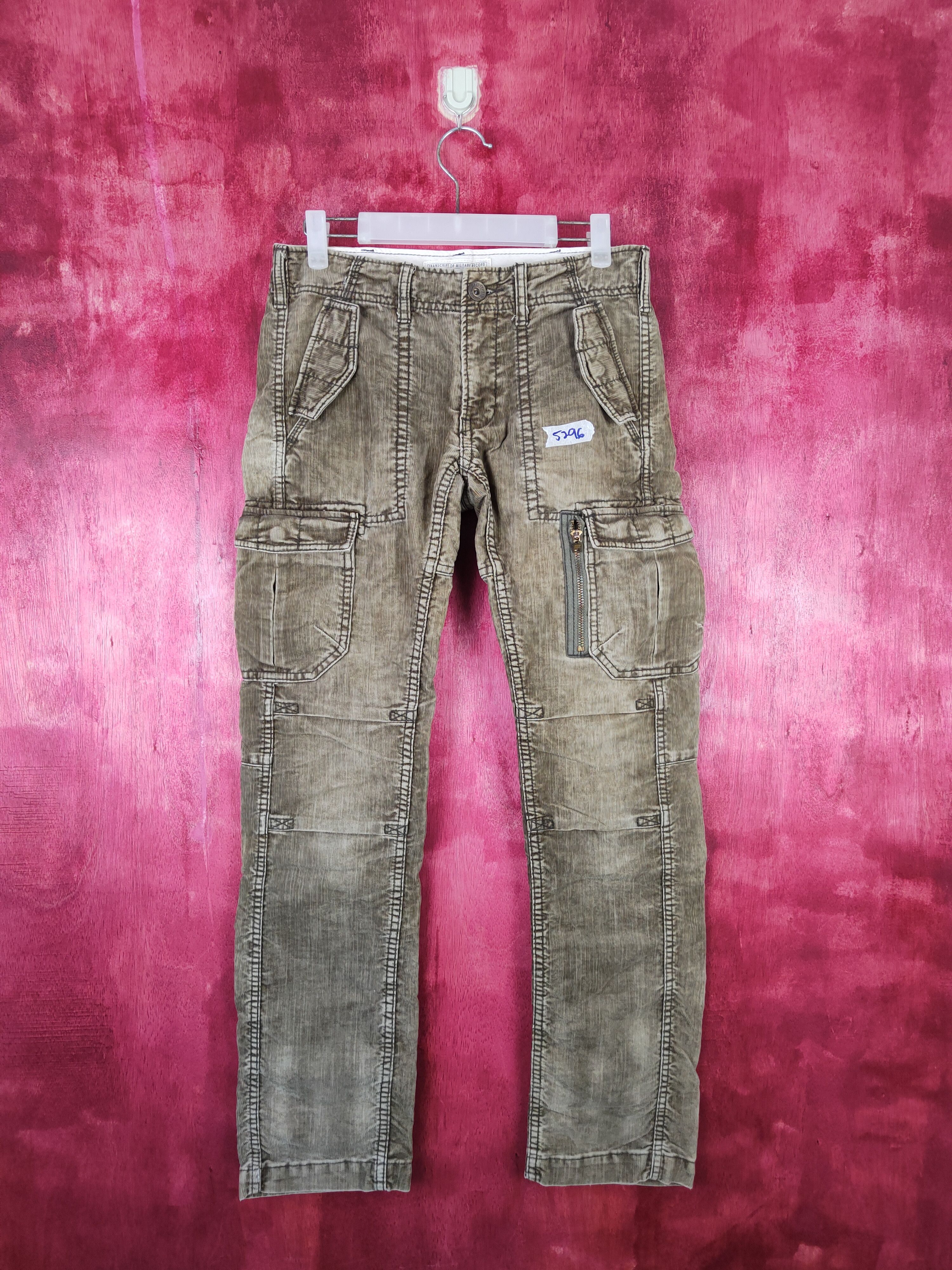 Back Number Brown Multi Pocket Tactical Cargo Pants #5296