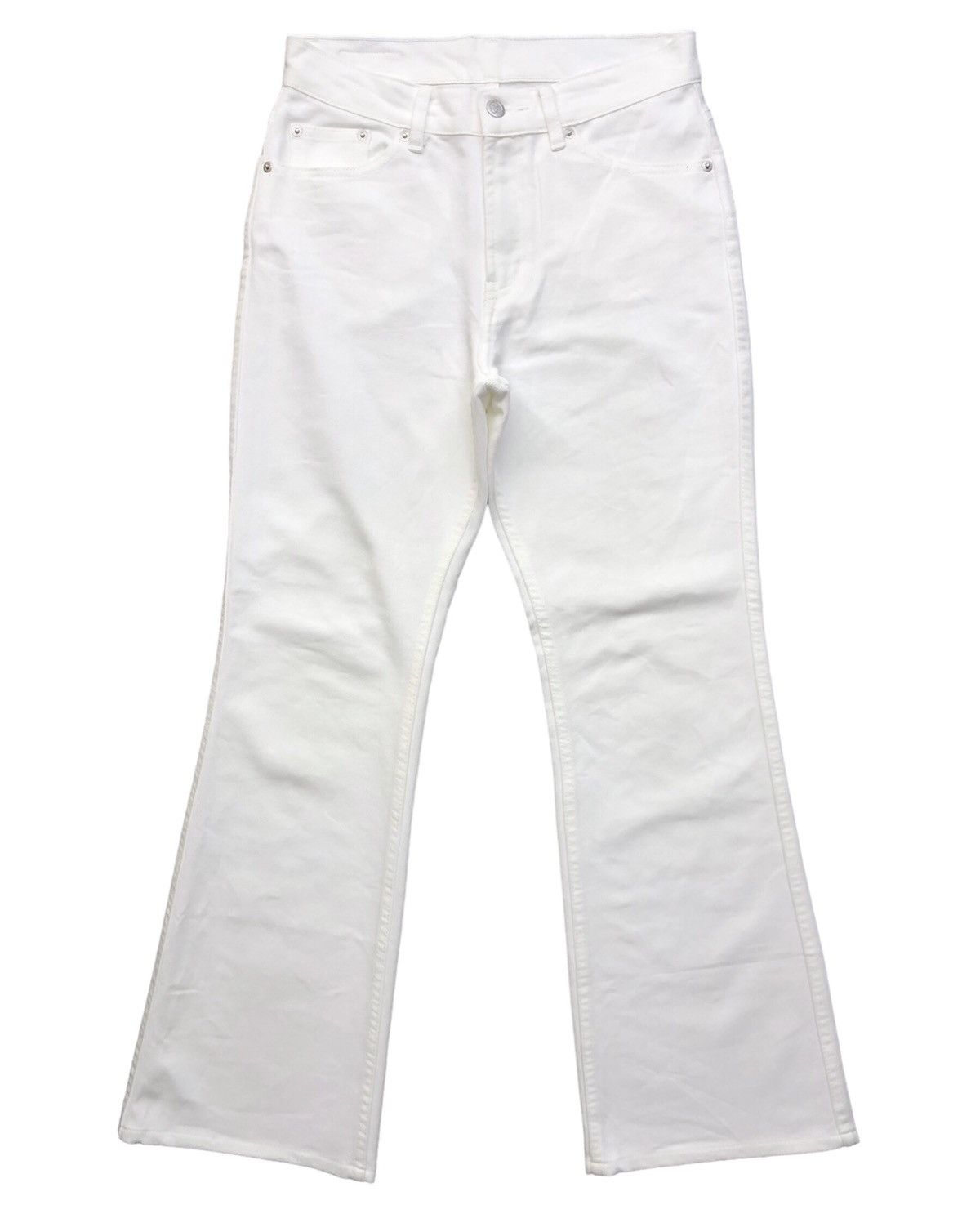 image of Archival Clothing B-Three Flare Bootcut White Jeans, Women's (Size 28)