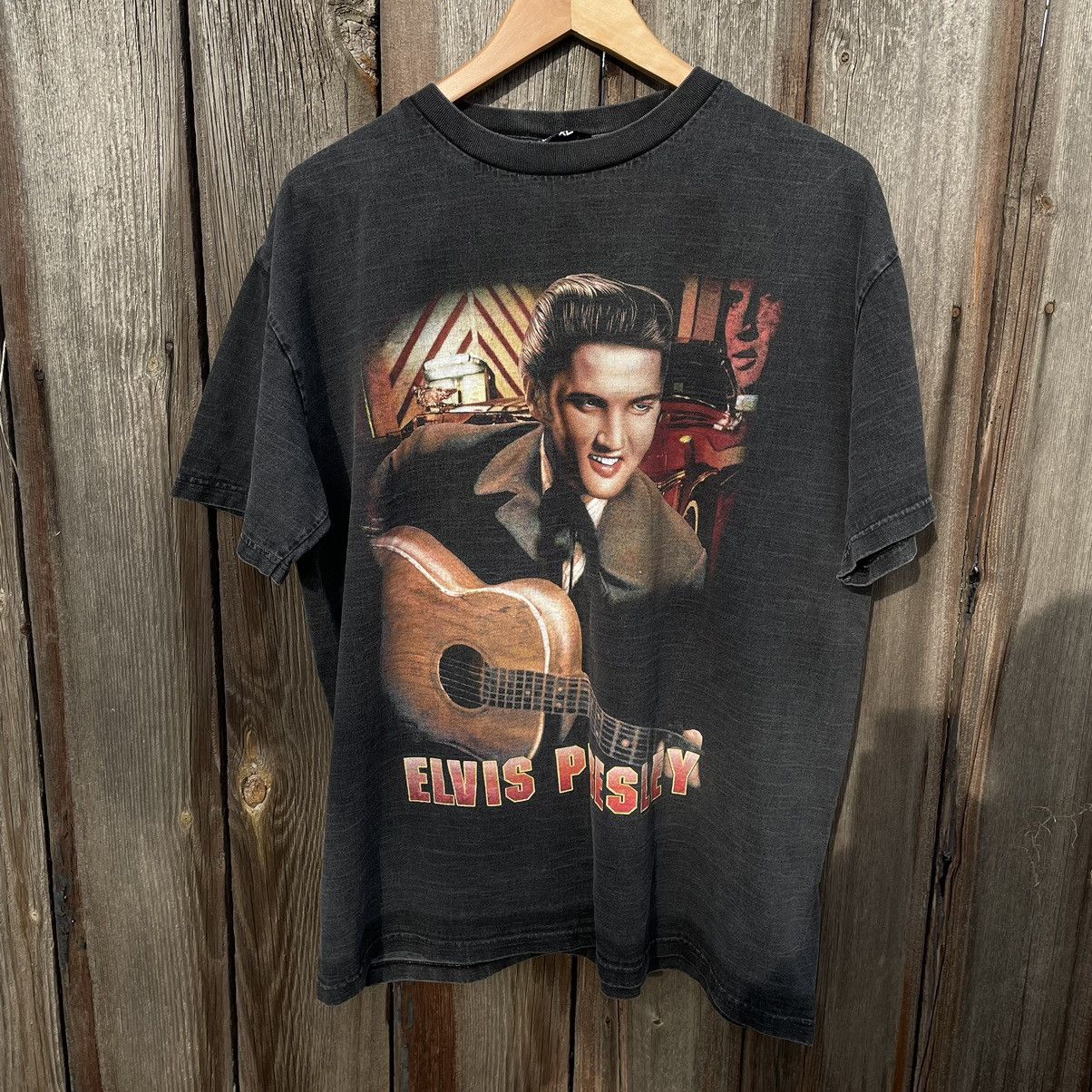 Band Tees × Vintage Vintage Elvis Presley Overprint Band Tee Y2K 90s Streetstyle Size US M / EU 48-50 / 2 - 3 Thumbnail