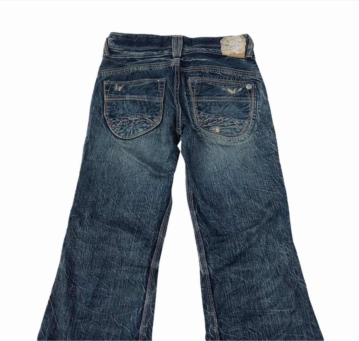 Japanese Brand 🔥Japanese Brapper Distressed Flare Denim Jeans Size US 27 - 7 Thumbnail